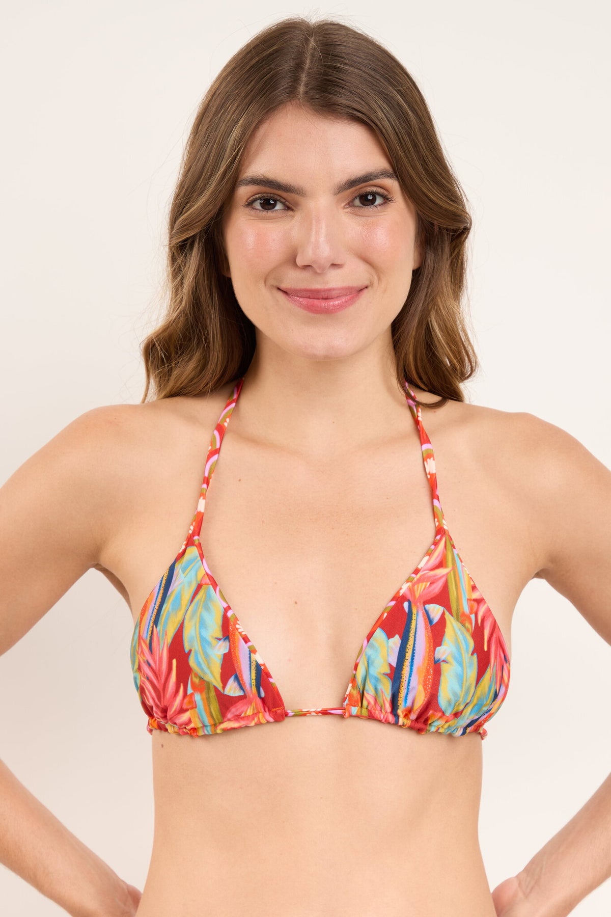 Image 08: Rio De Sol Bikini Tops Top Floral-Scales Tri-Inv
