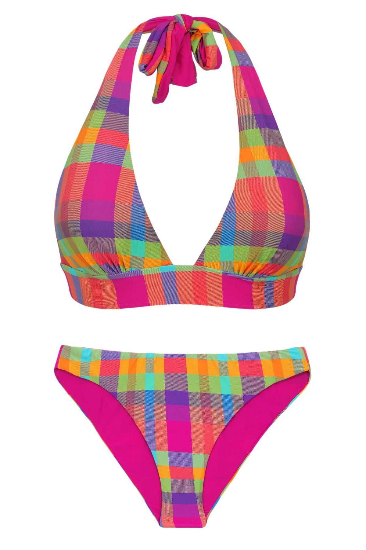 Product Front: Rio De Sol Two Piece Swimwear Set Tulip-Garden Halter-Cos Essential-Comfy