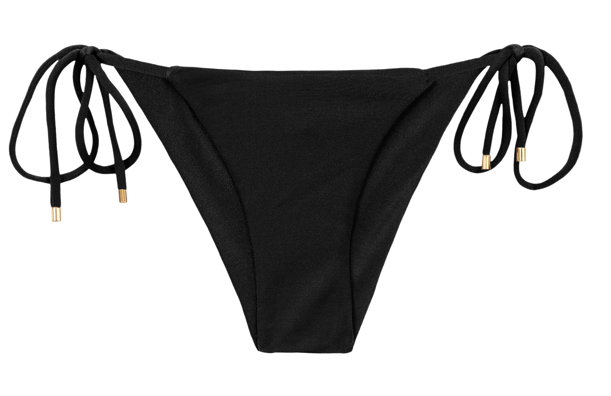 Product Front: Rio De Sol Bottom Bottom Shimmer-Black Cheeky-Tie