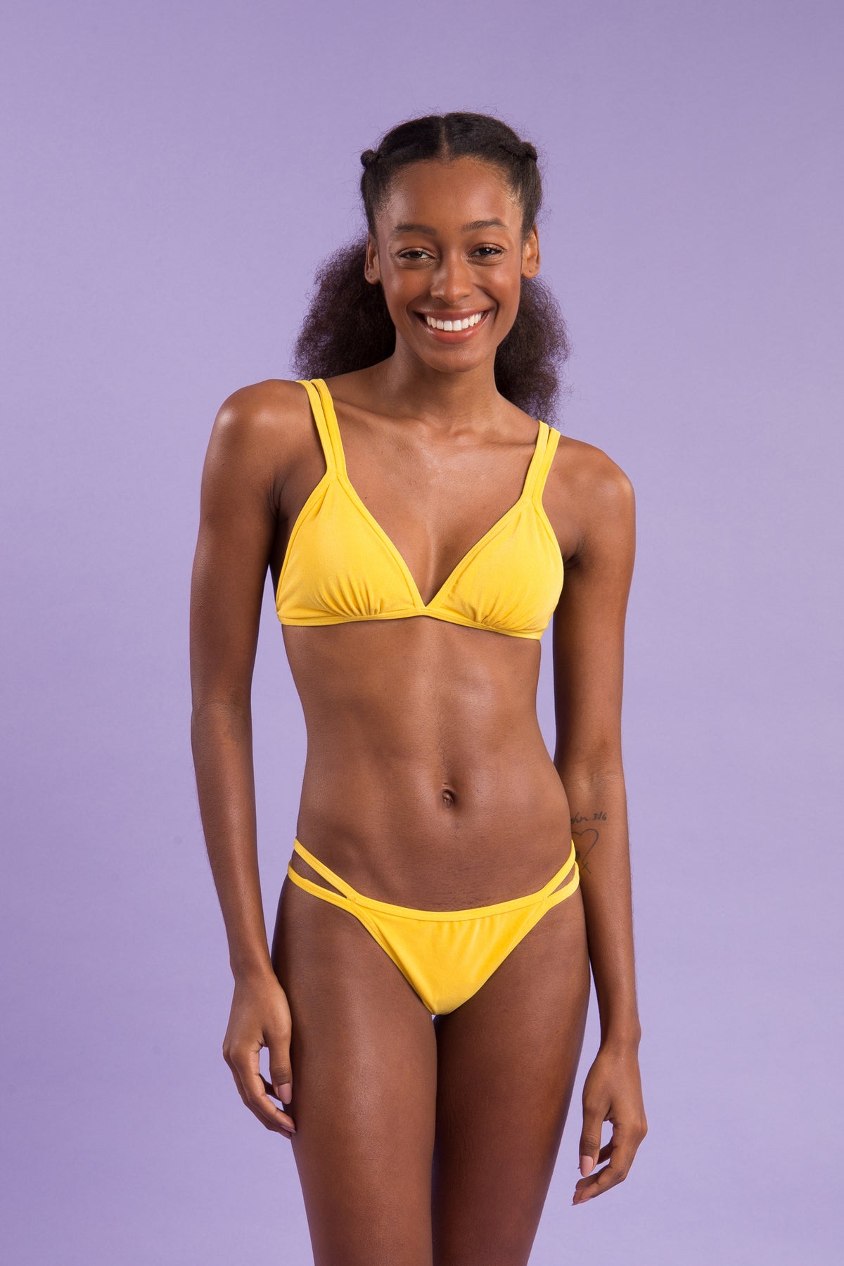 Image 09: Rio De Sol Two Piece Swimwear Set Malibu-Yellow Tri-Duo Mini-Duo