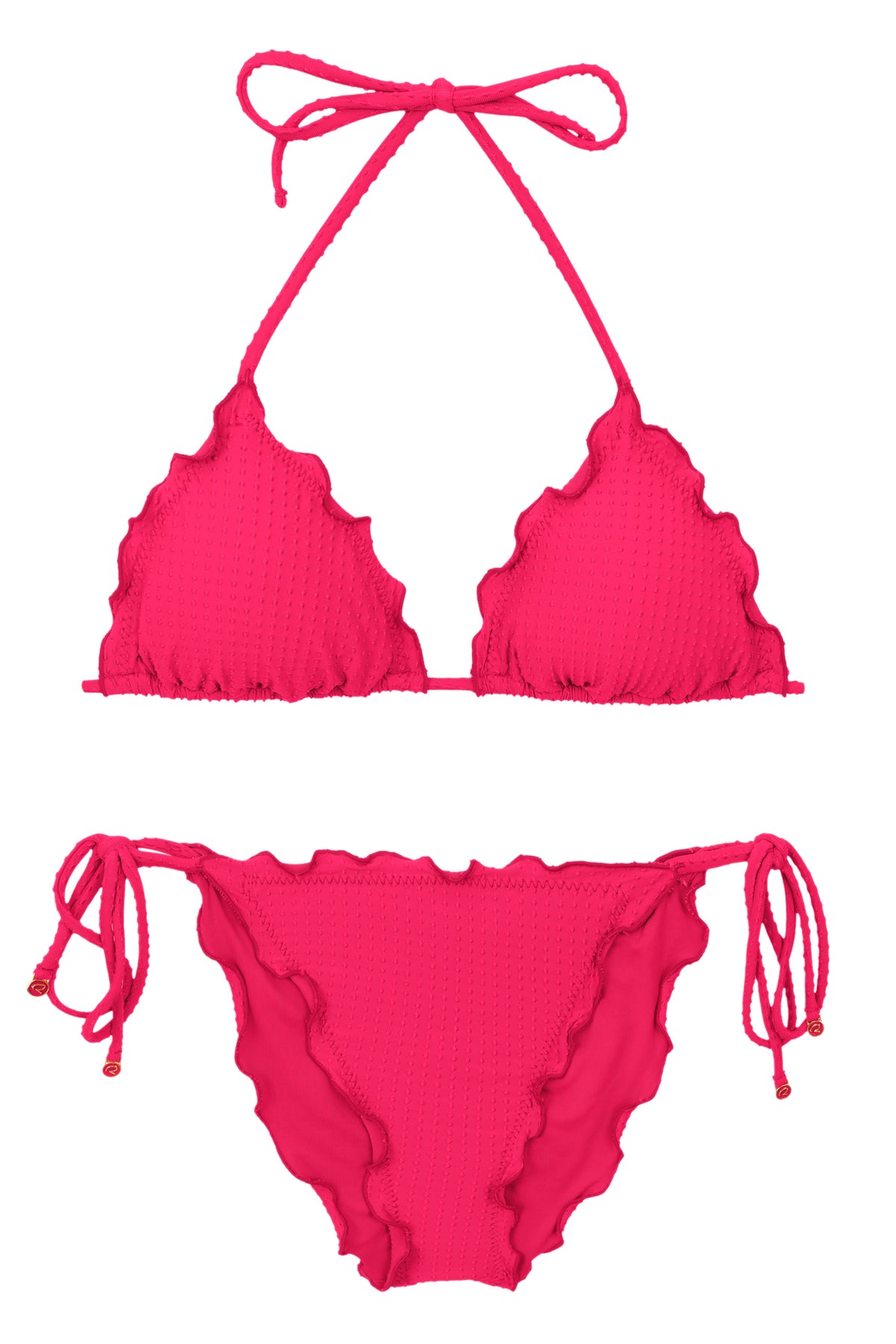 Product Front: Rio De Sol Two Piece Swimwear Set Dots-Virtual-Pink Frufru-Comfy