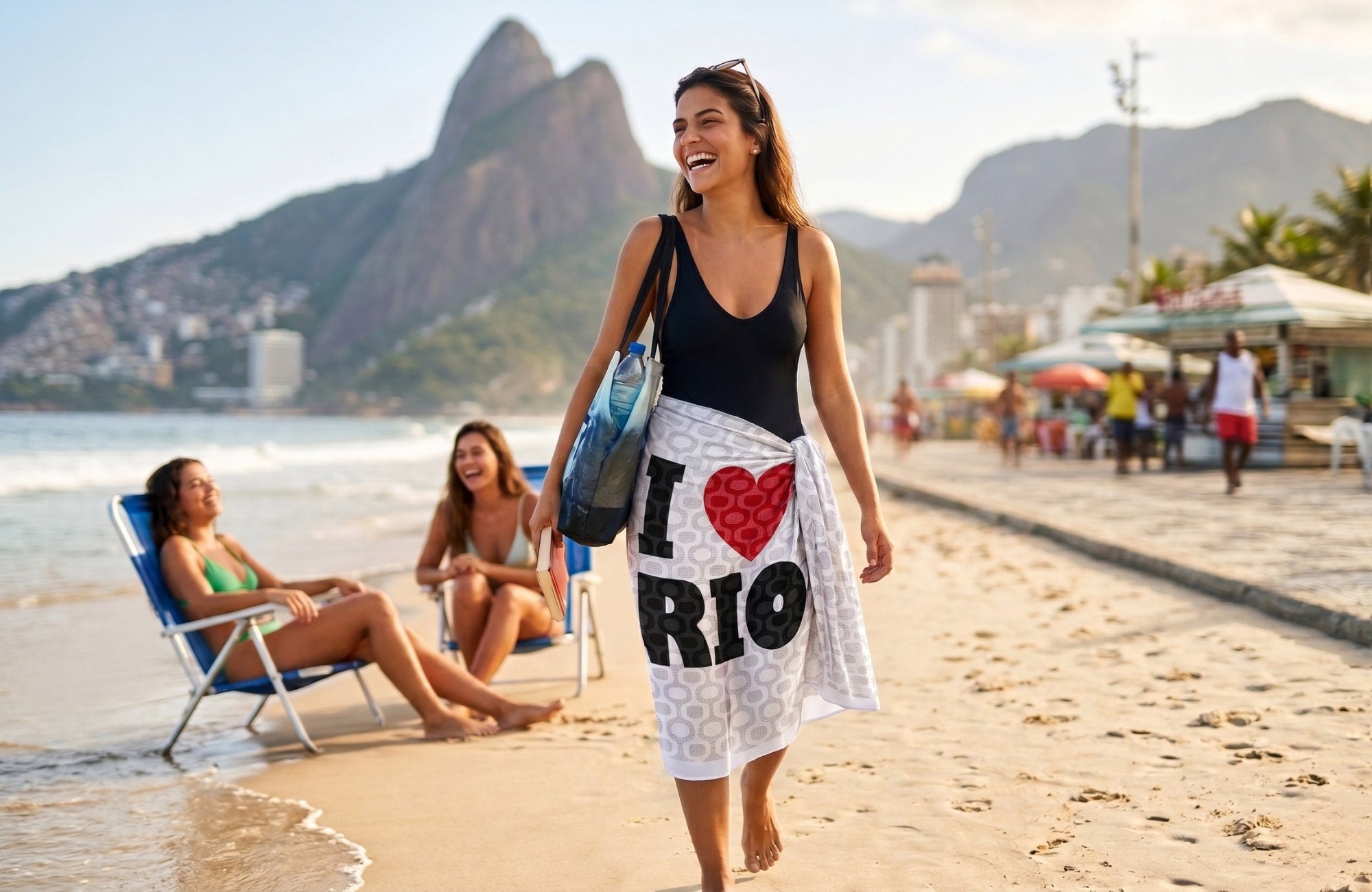 Image 04: Bali Blue Pareo Canga Ipanema Love Rio