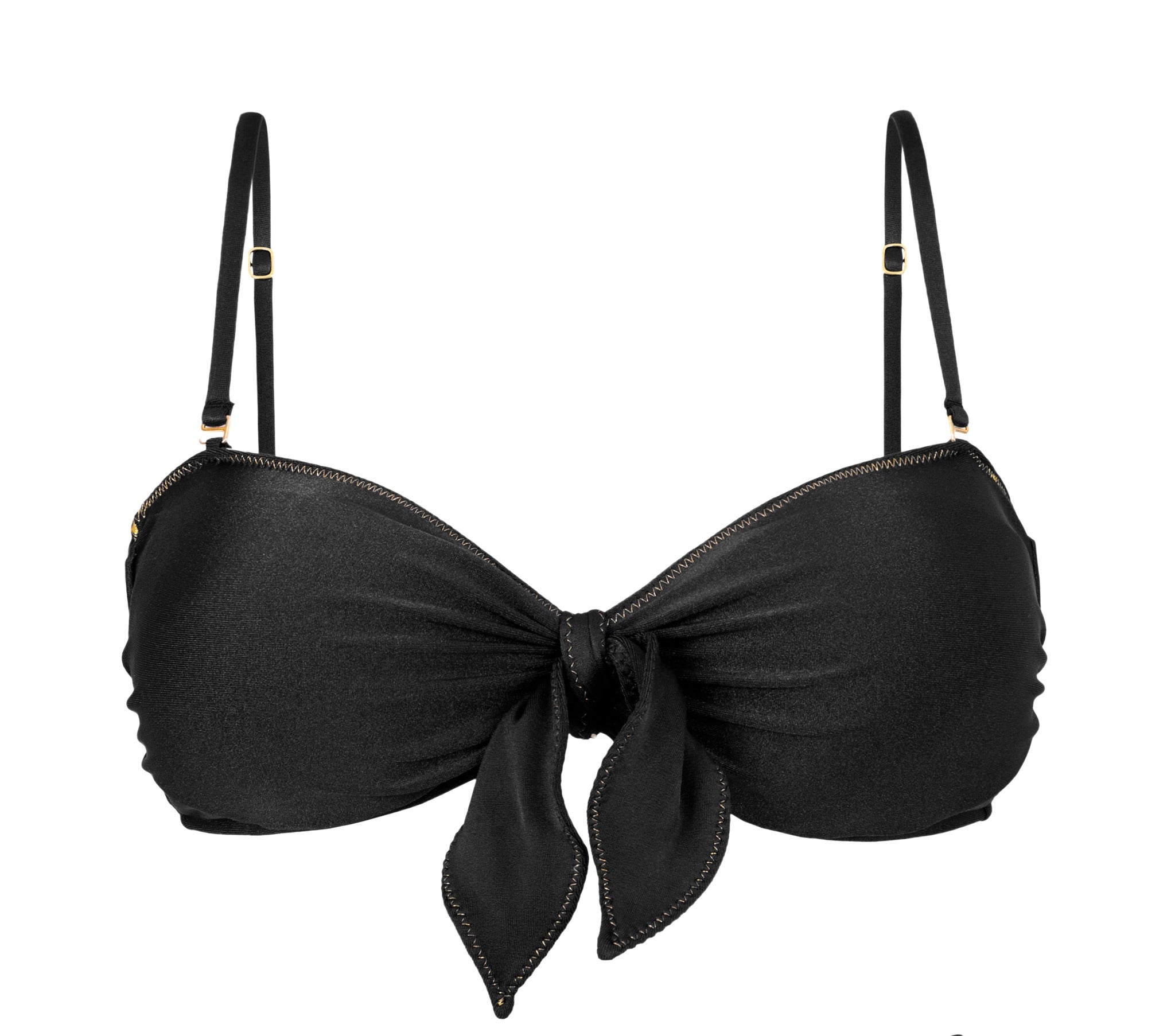 Product Front: Rio De Sol Top Top Shimmer-Black Bandeau-No