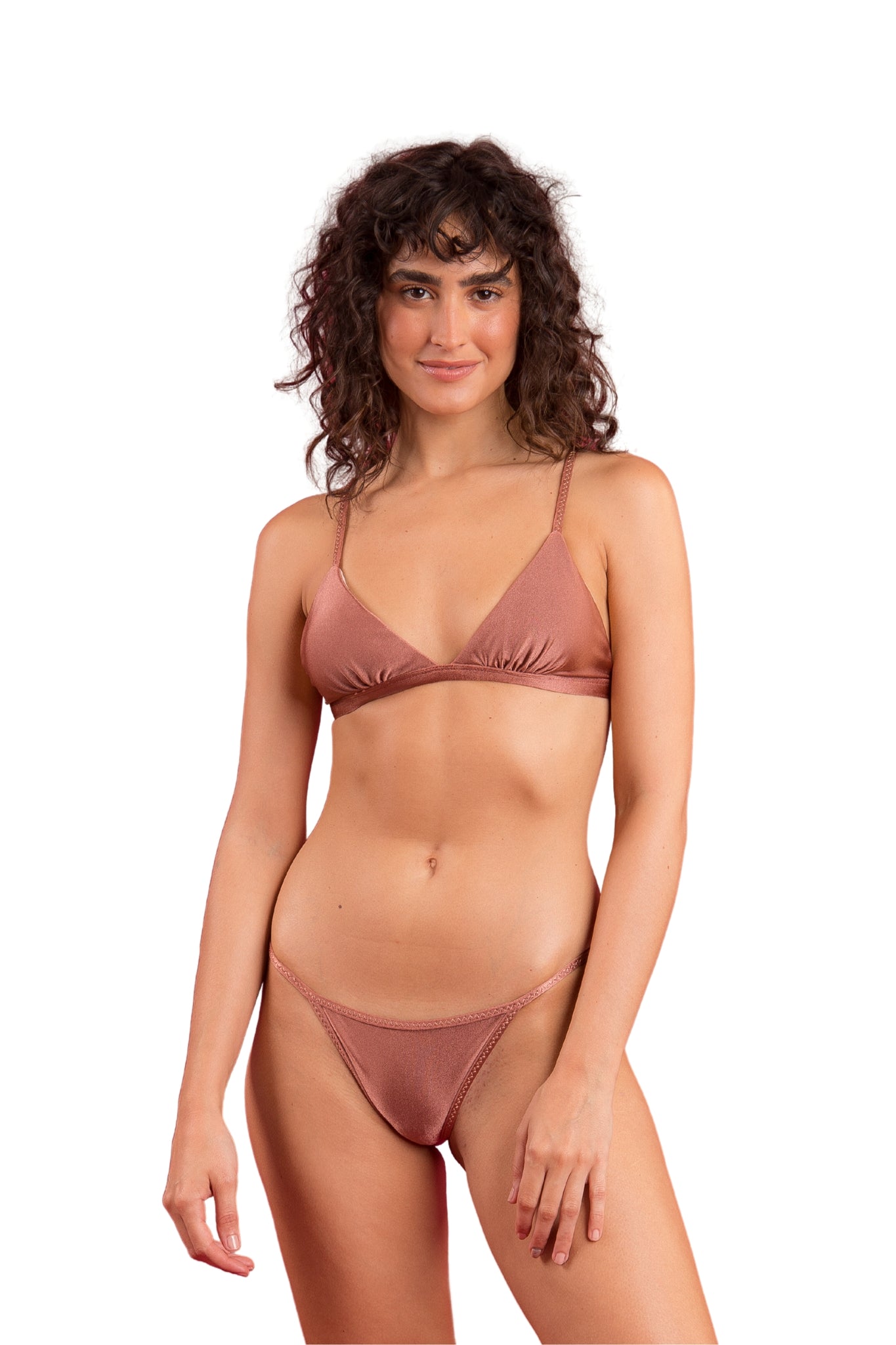 Model Front: Rio De Sol Bottom Bottom Shimmer-Copper California