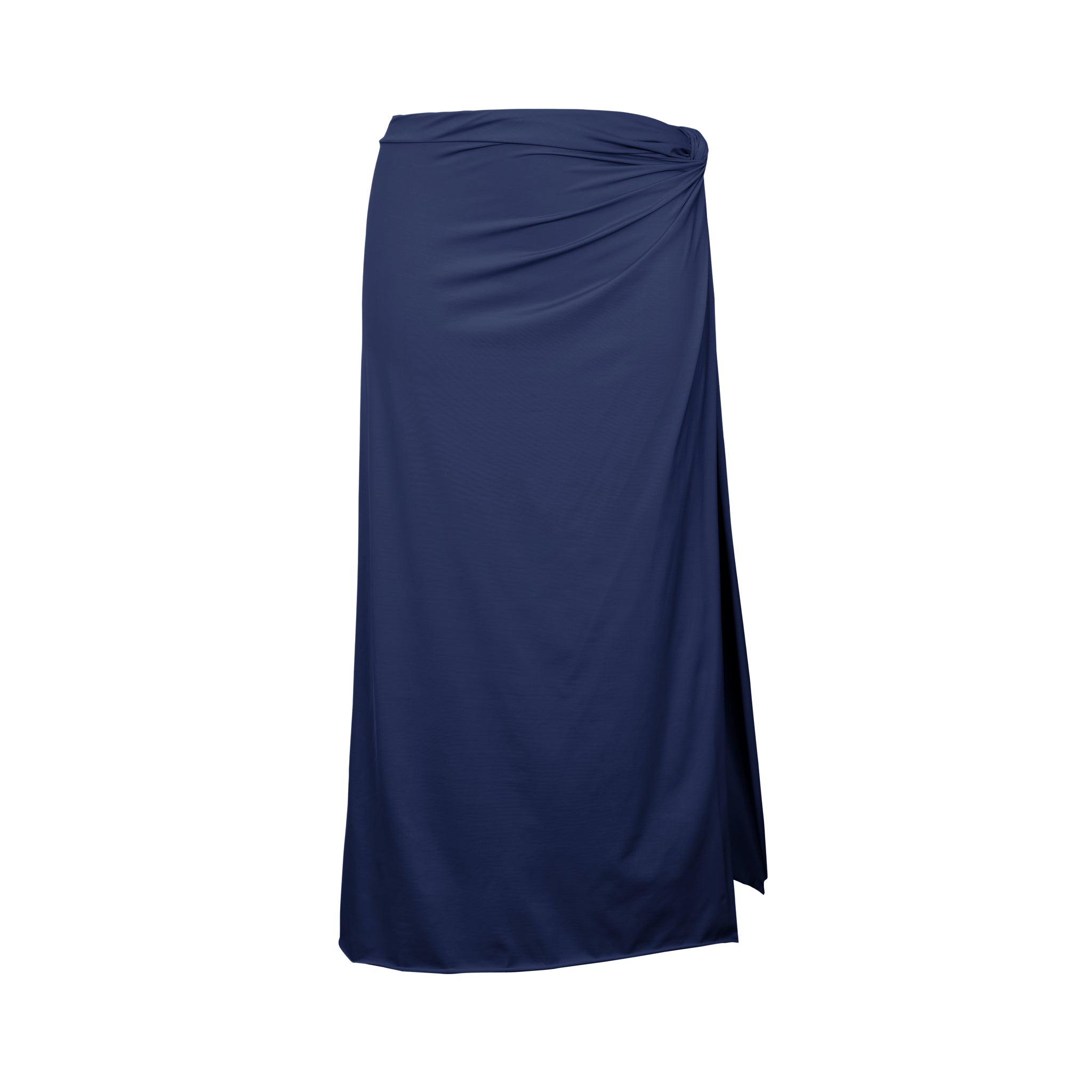 Product Front: Rio De Sol Beach Skirt Navy Long-Skirt-Knot