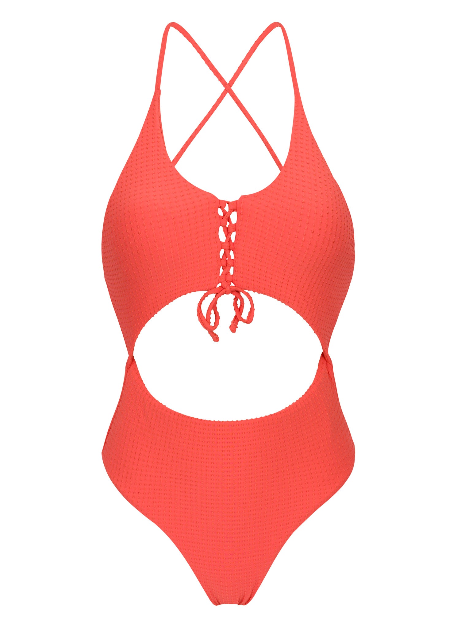 Product Front: Rio De Sol One-Piece Dots-Tabata Ivy Strap