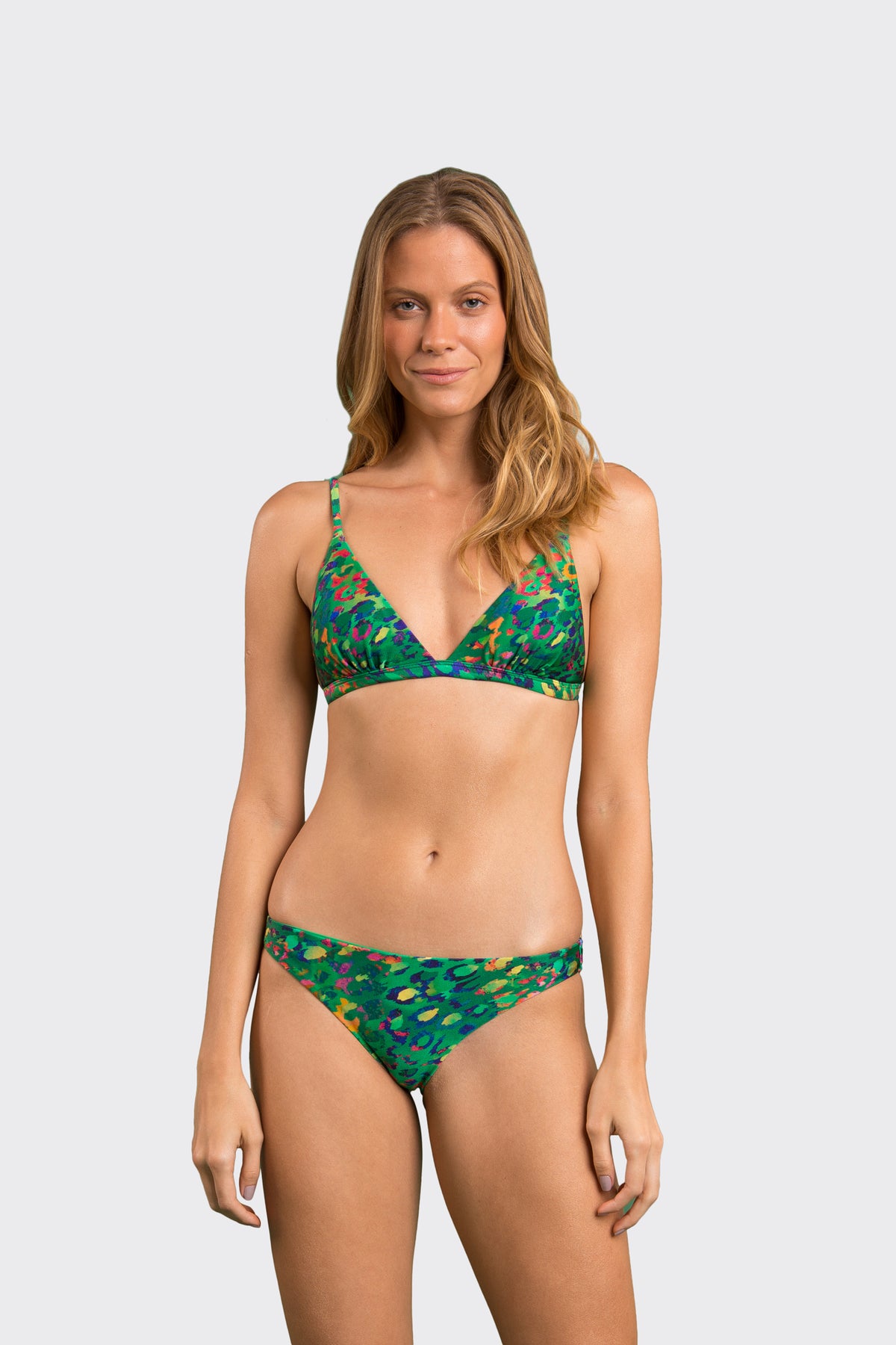Model Front: Rio De Sol Two Piece Swimwear Set Wilds Tri-Fixo Essential-Comfy