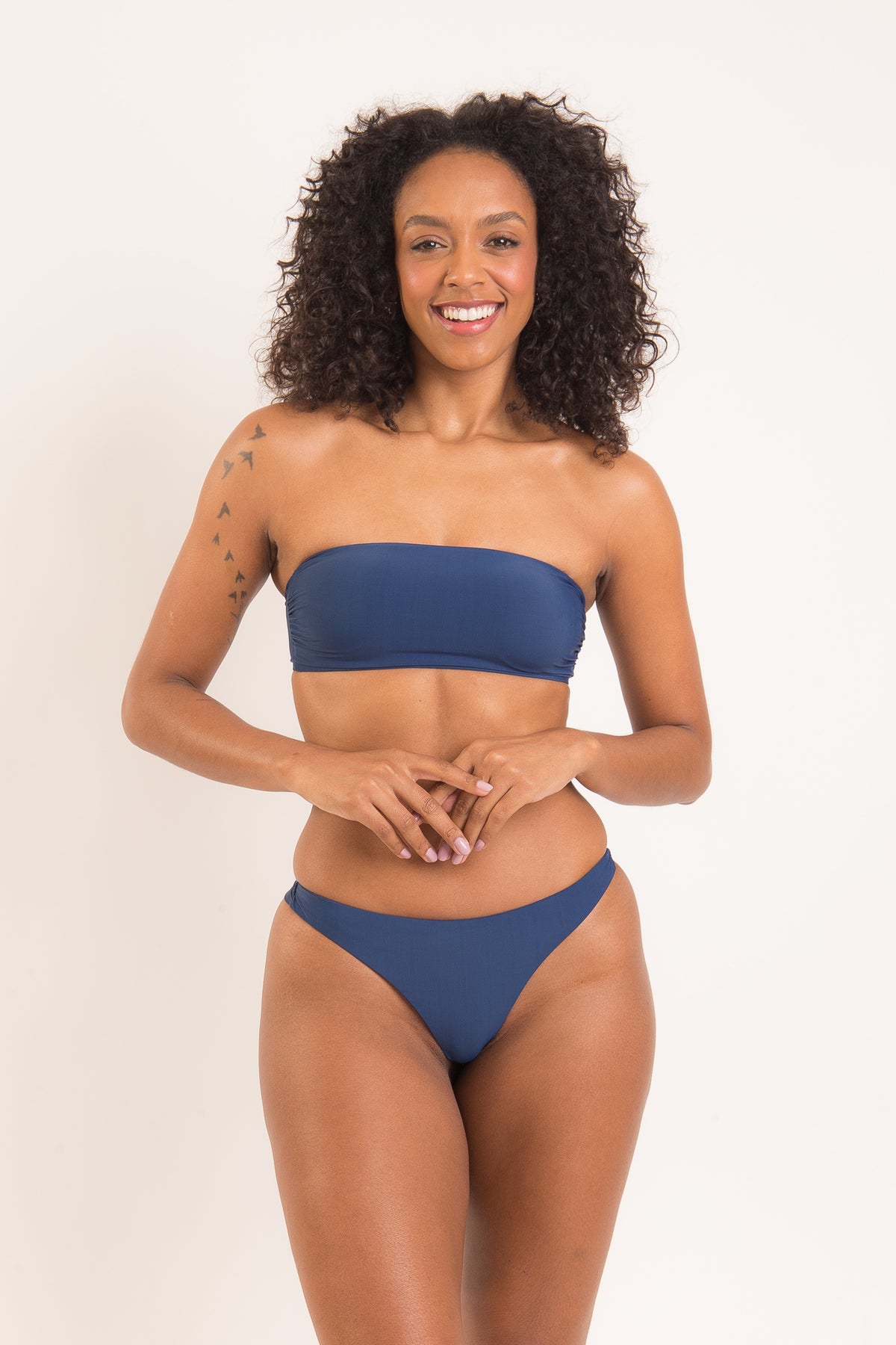 Image 05: Rio De Sol Set Set Navy Bandeau-Reto Nice-Fio