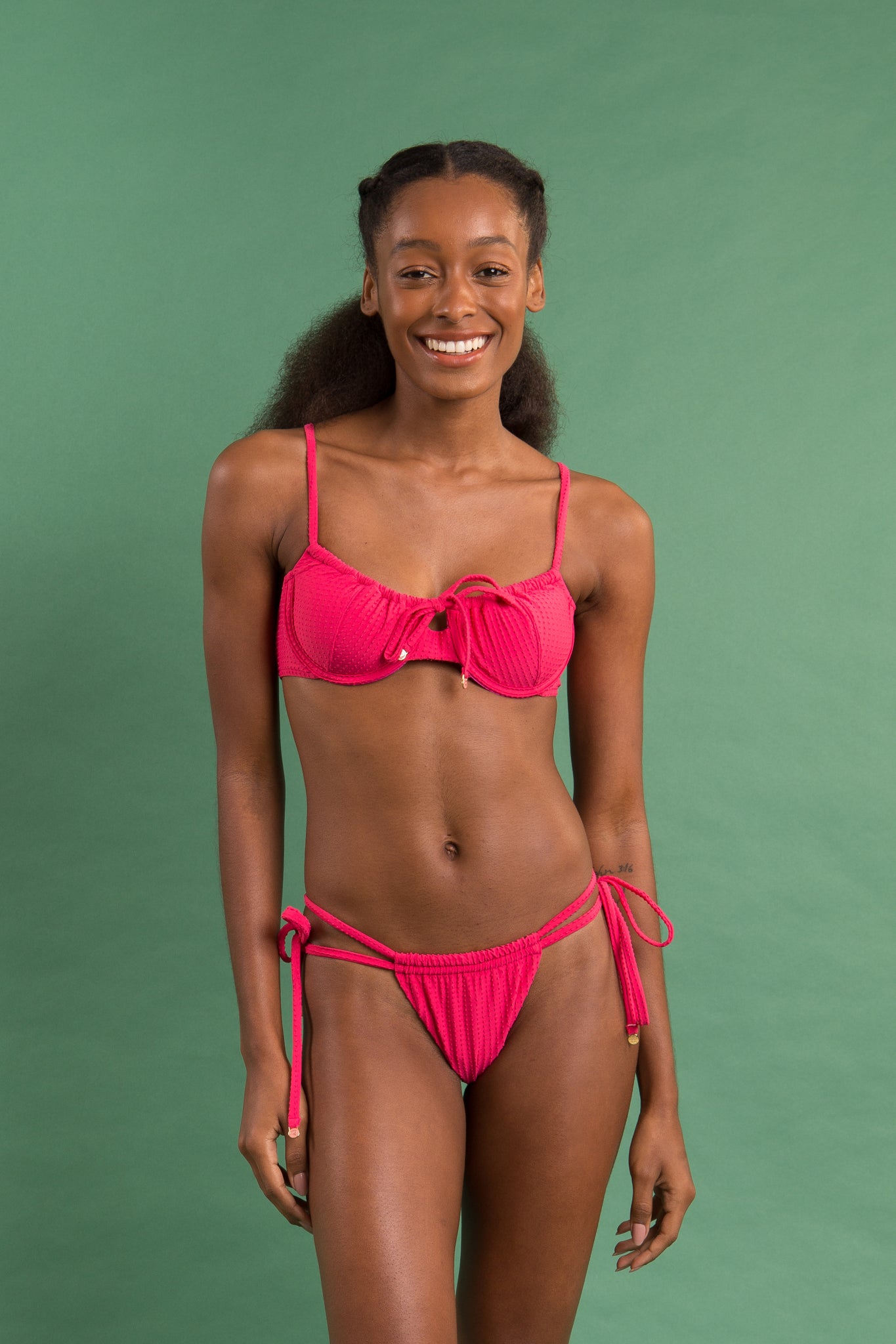 Image 11: Rio De Sol Set Set Dots-Virtual-Pink Balconet-Tie Pipa