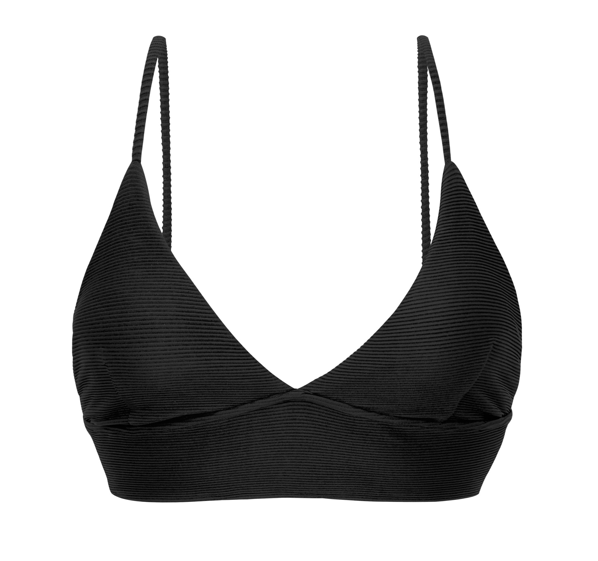 Product Front: Rio De Sol Top Top Cotele-Preto Tri-Tank