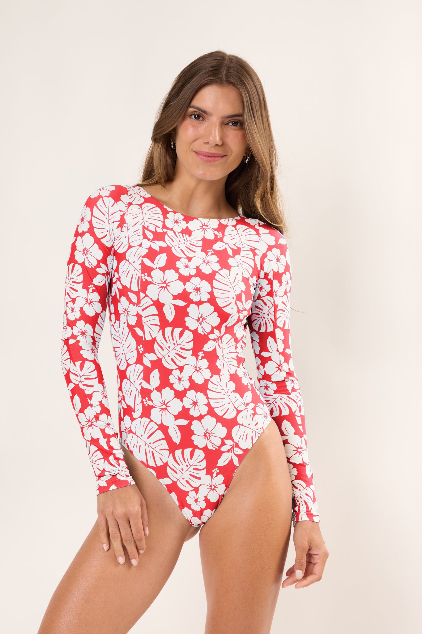 Model Front: Wednesday In Hawaii By Rio De Sol One-Piece Pua-Hibiscus Surf