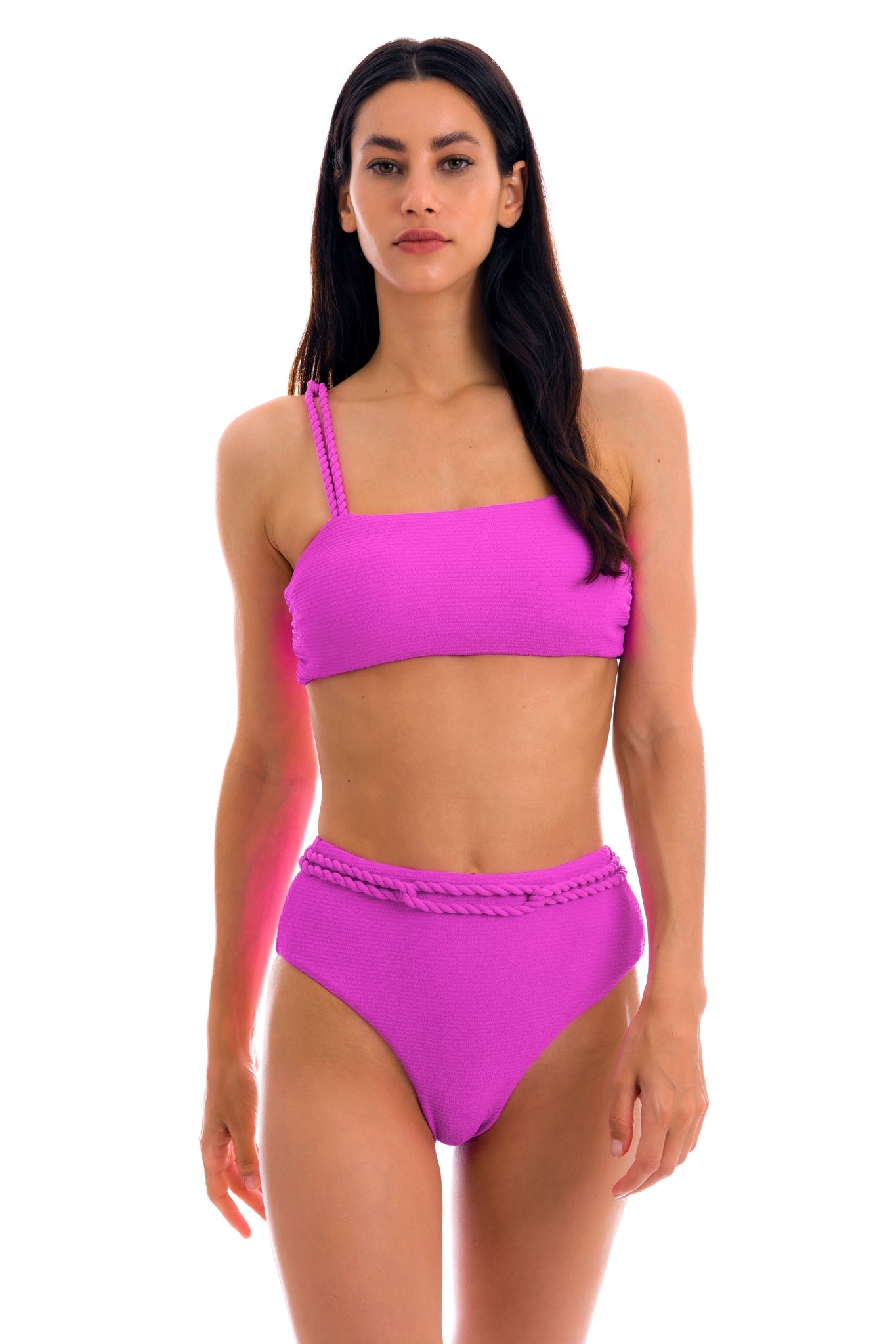 Model Front: Rio De Sol Set Set St-Tpz-Pink Reto Hotpant-High