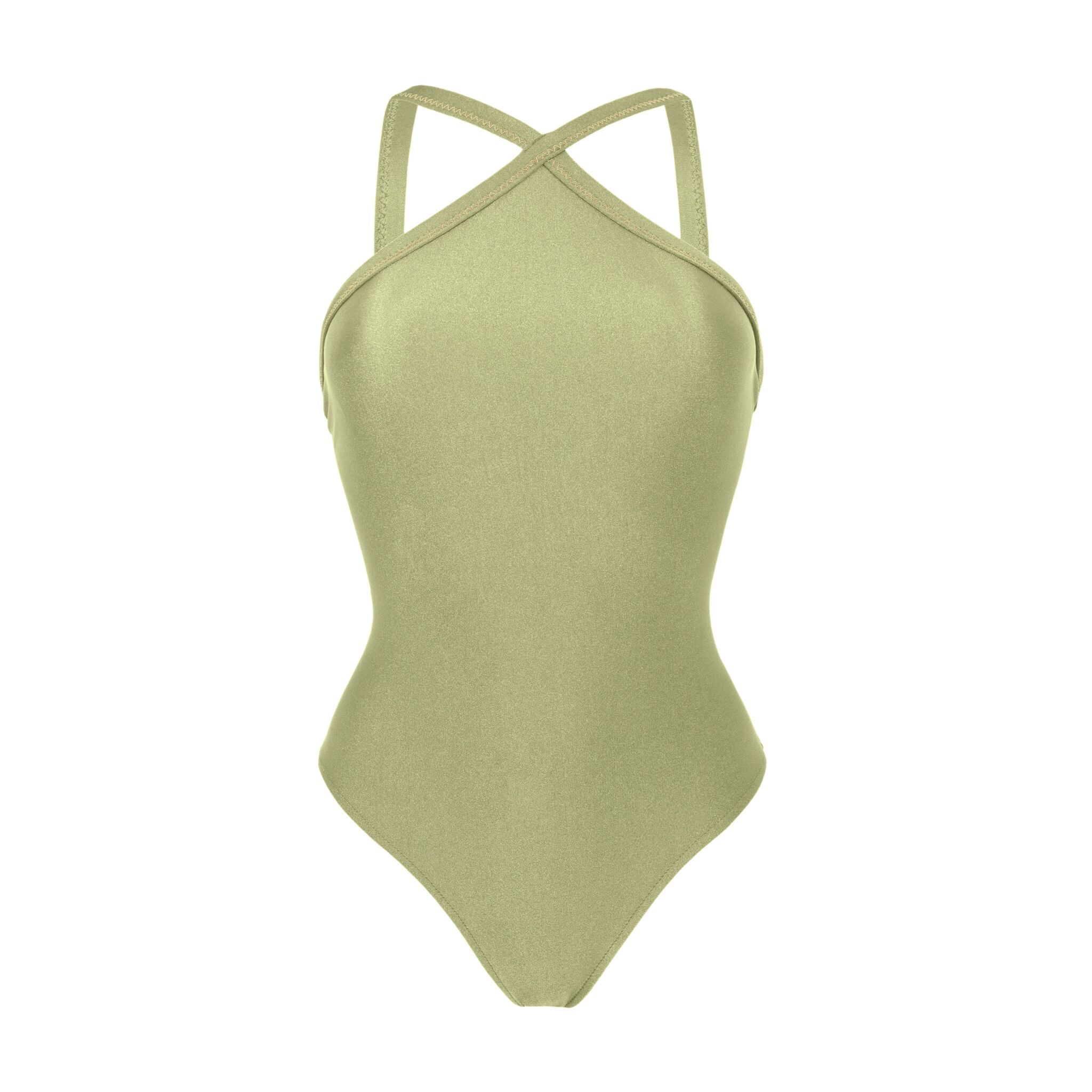 Product Front: Rio De Sol One-Piece Oliva High-Neck