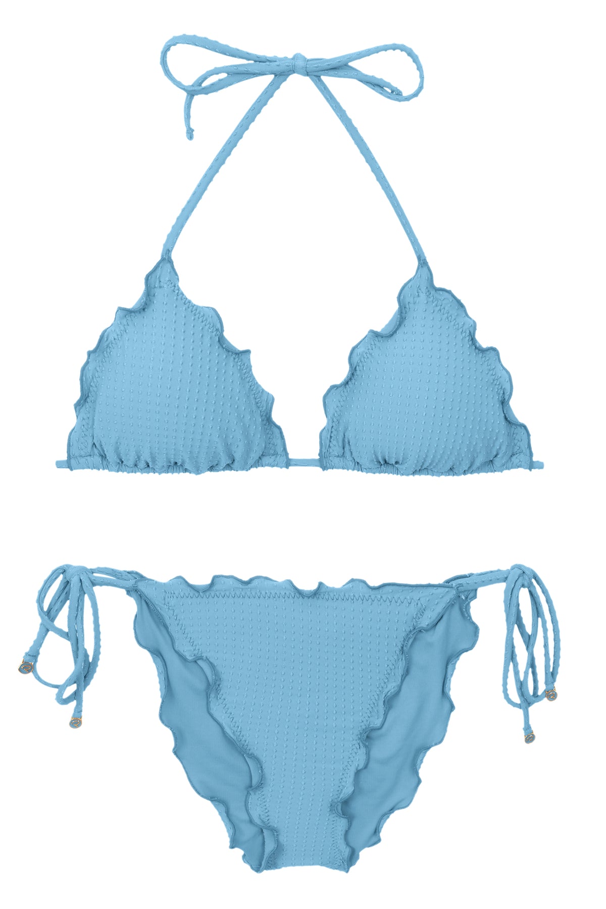 Product Front: Rio De Sol Two Piece Swimwear Set Dots-Sky Frufru-Comfy