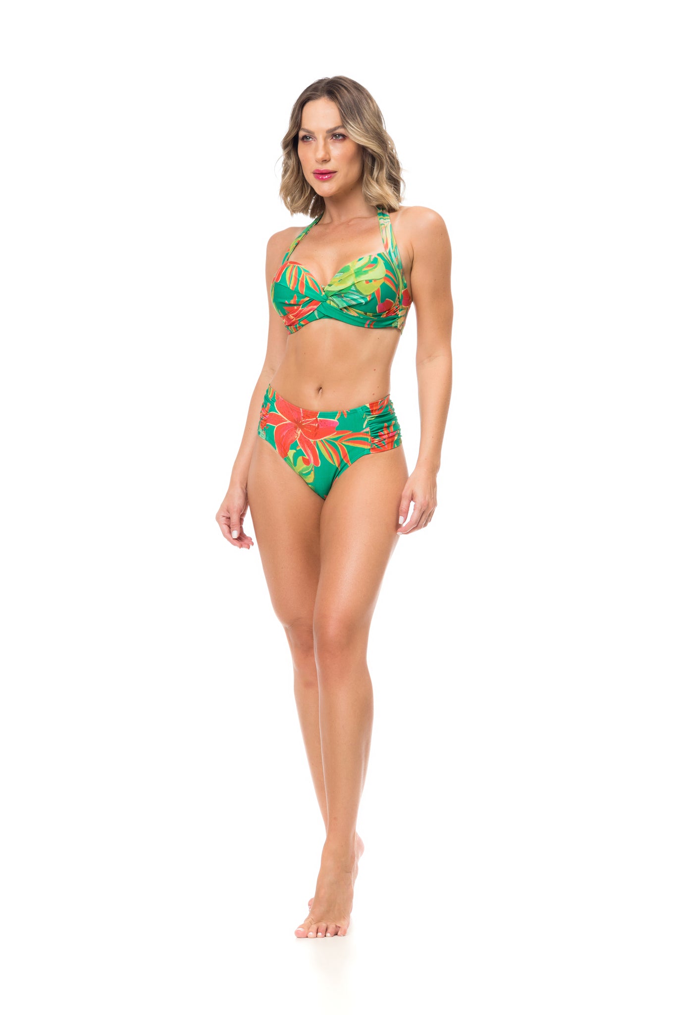 Model Front: La Playa Top Top Drape Fina Lirio