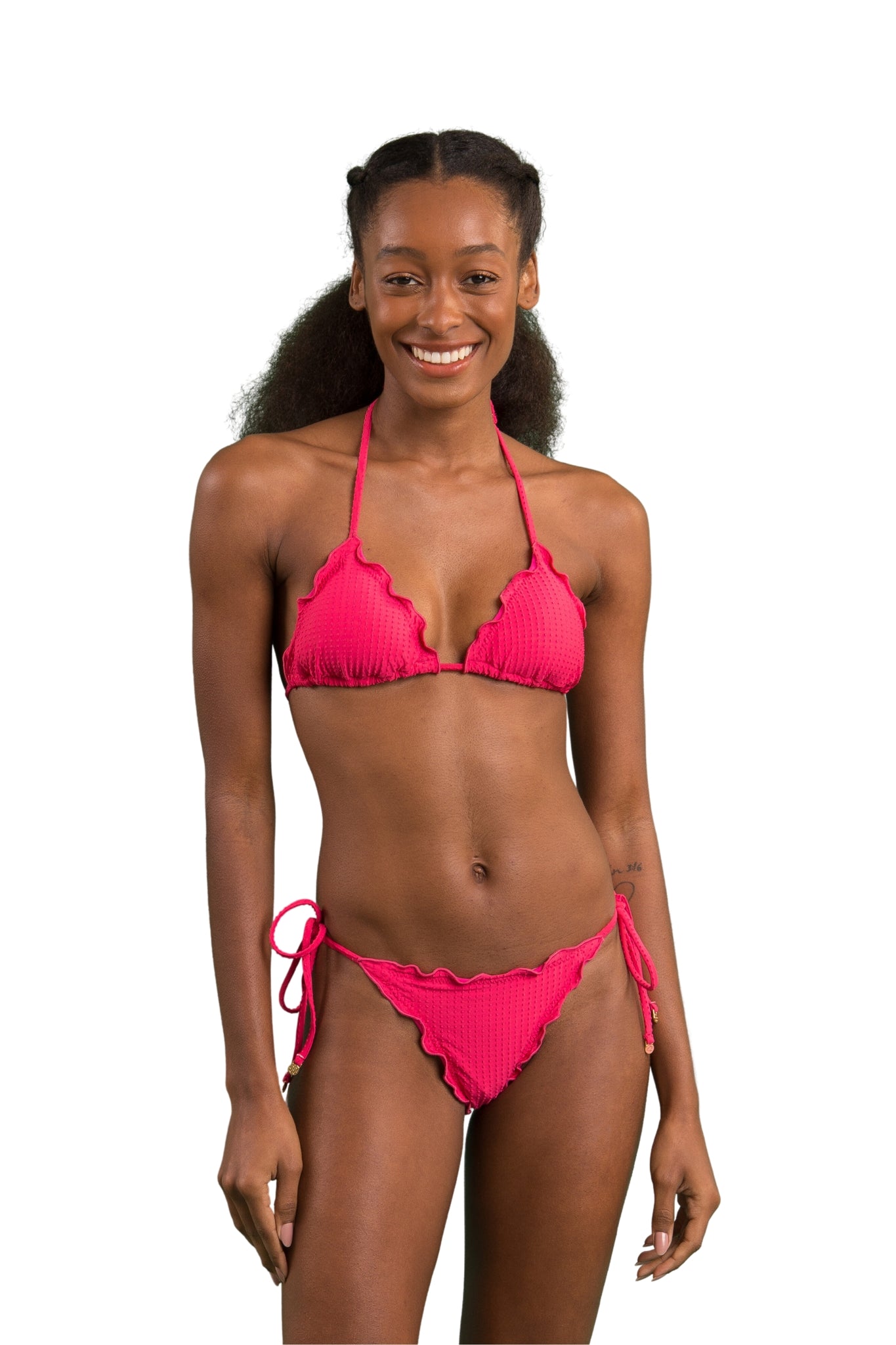 Model Front: Rio De Sol Top Top Dots-Virtual-Pink Frufru
