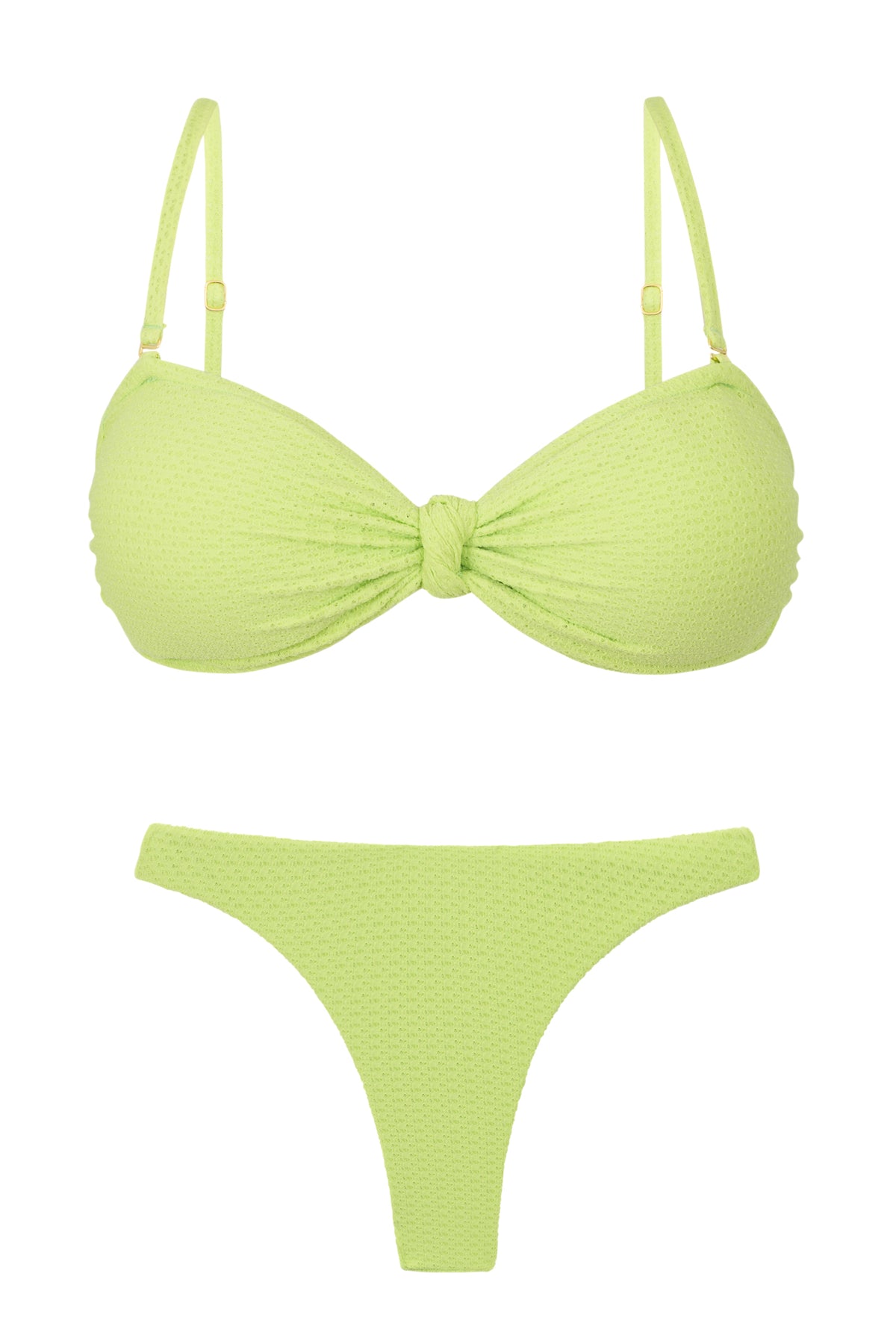 Product Front: Rio De Sol Two Piece Swimwear Set Bora-Citrus Bandeau-Joy Leblon-Fio
