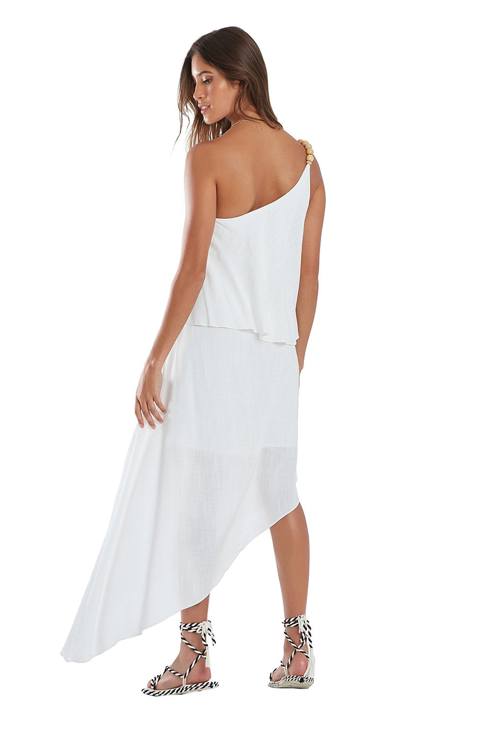 Model Back: Blueman Maxi Dresses Lilith Madeira Off White
