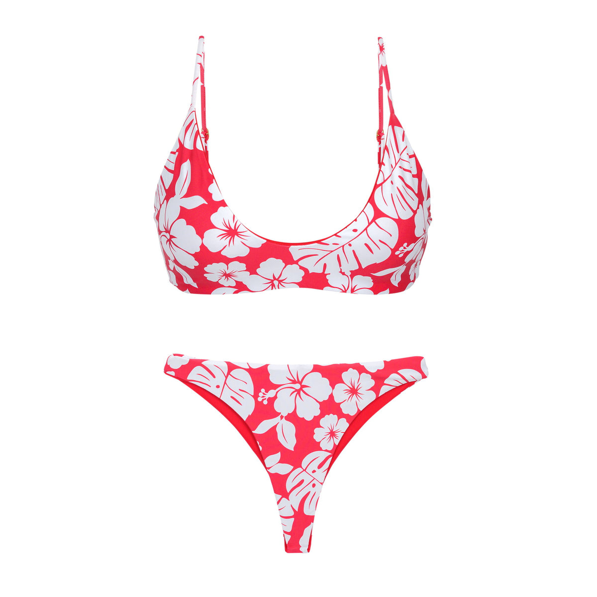 Product Front: Wednesday In Hawaii By Rio De Sol Two Piece Swimwear Set Pua-Hibiscus Hana Sunset