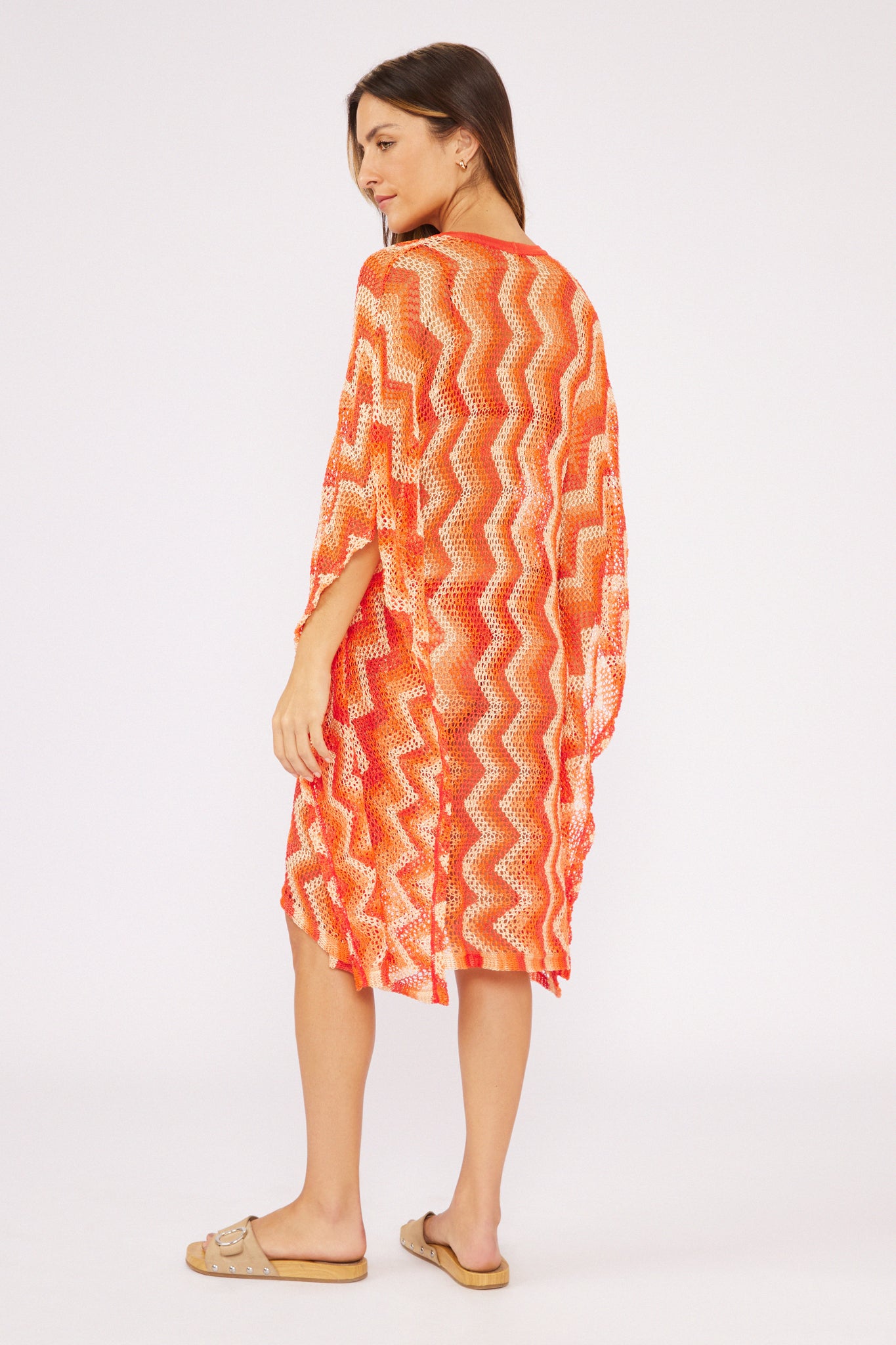 Model Back: Blueman Midi Dress Laranja Midi Dress Tricot