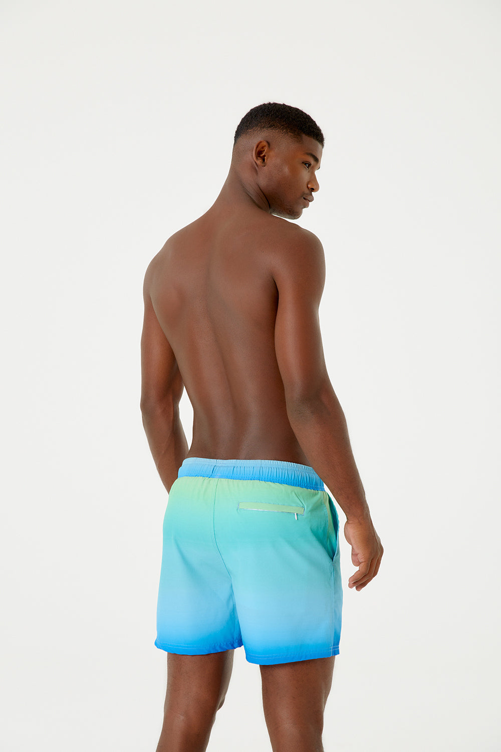 Model Back: Blueman Swim Shorts Short Degrade Sky