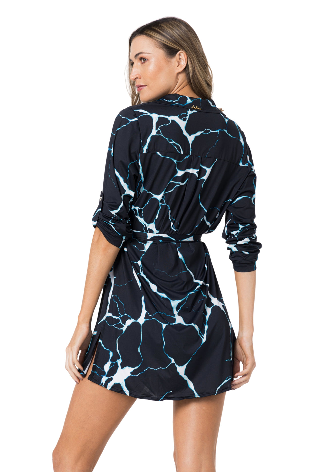 Model Back: Lua Morena Maxi Dresses Chemise Uv Tempestade