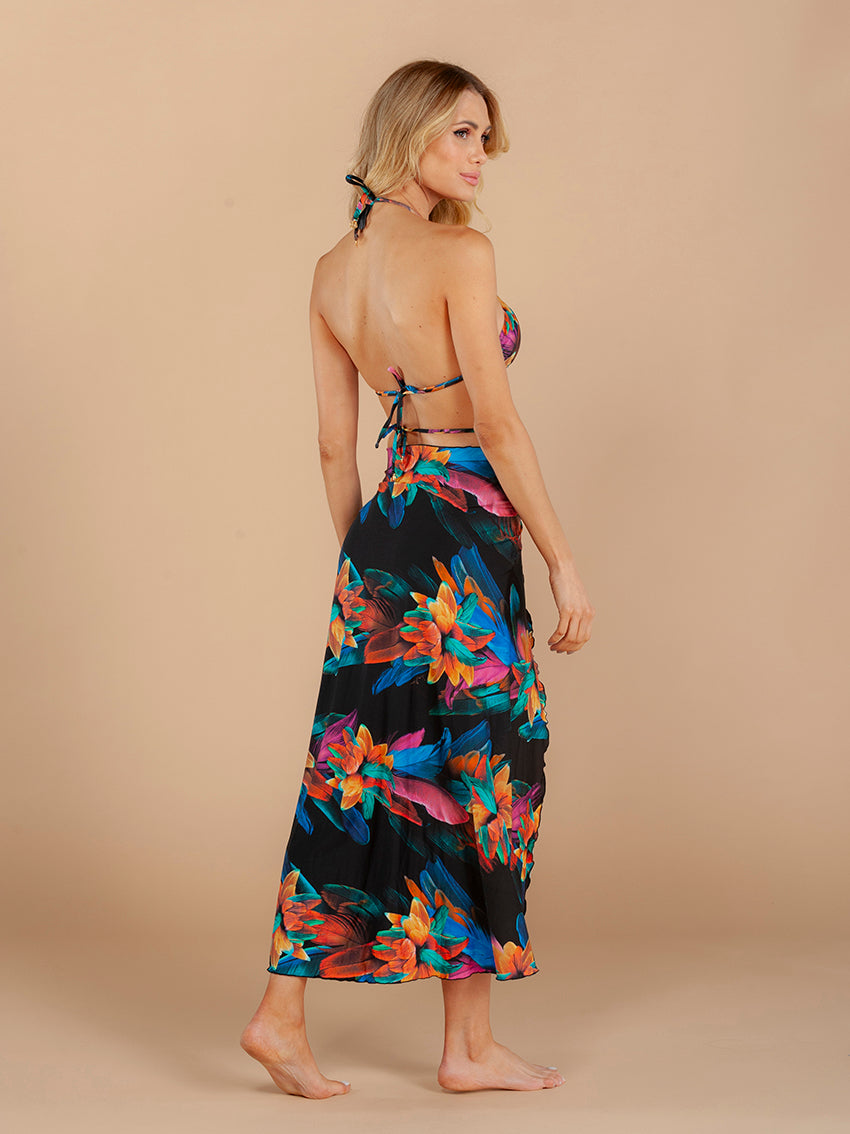 Image 05: Lua Morena Midi Dress Multiformas Argola Uv Brinco Preto