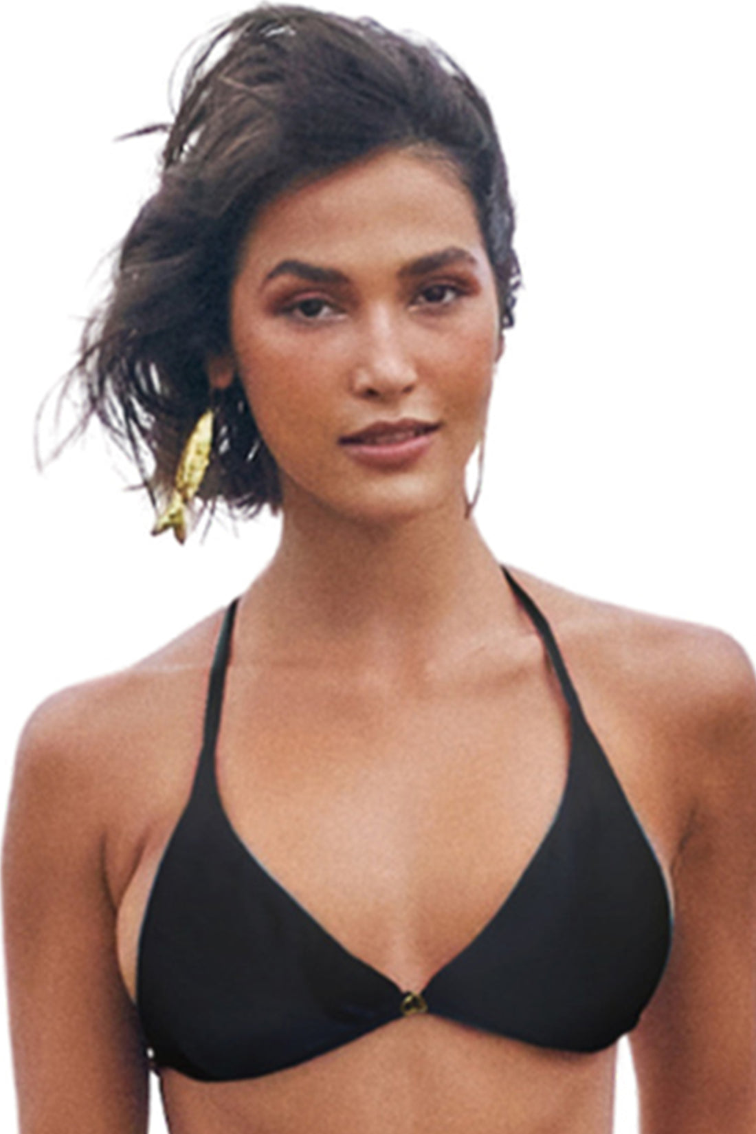Gallery: Lua Morena Top Top Triangulo Liso Preto