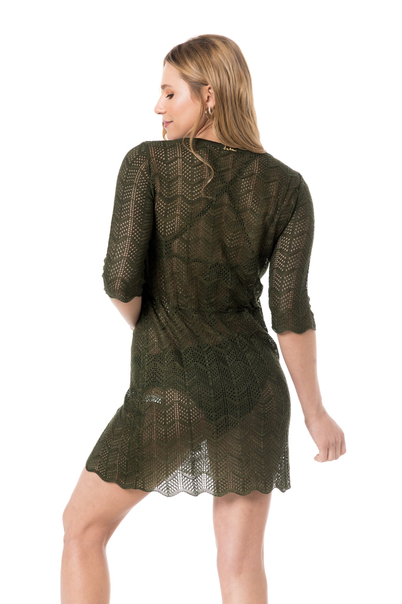 Model Back: Lua Morena Mini Dress Tunica Tricot Mangue