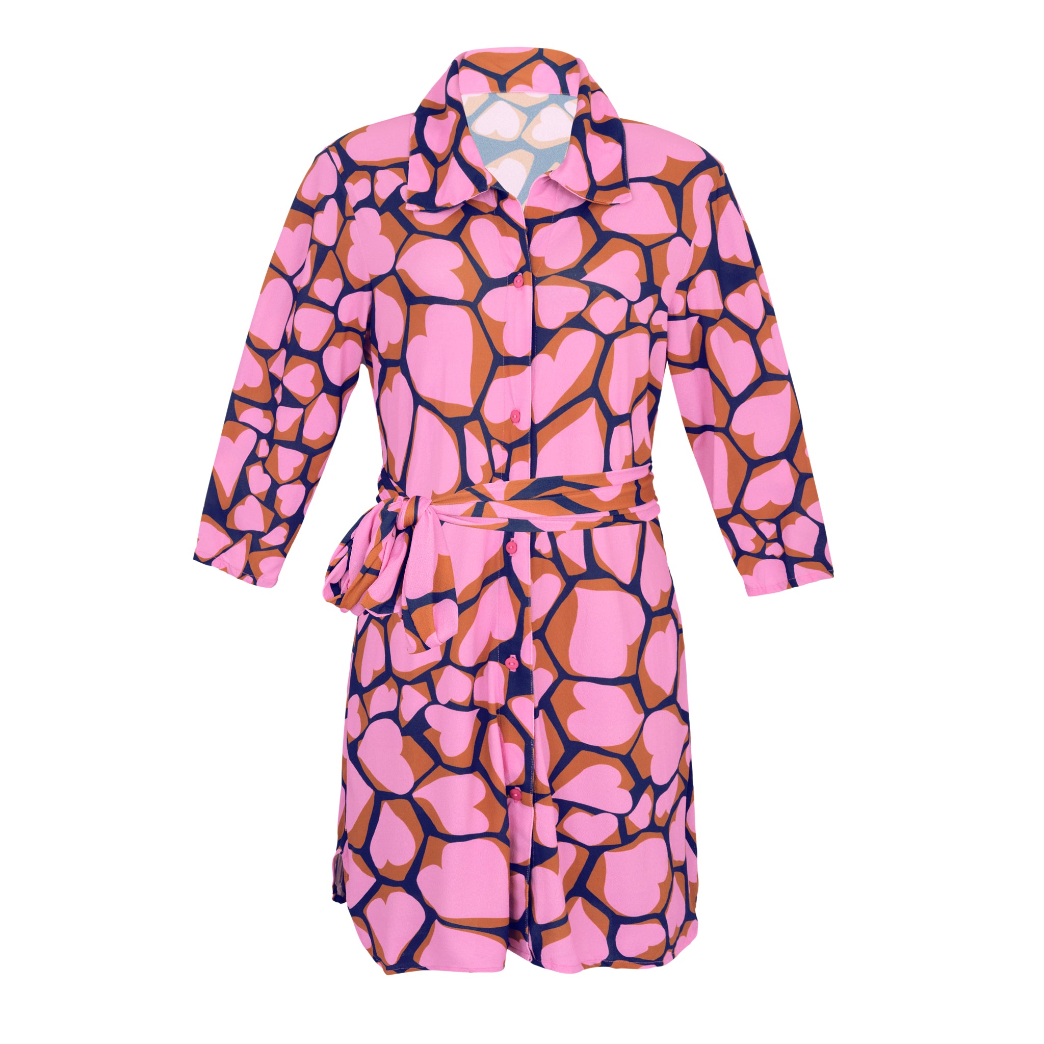 Product Front: Rio De Sol Shirtdress Amore-Pink Chemise