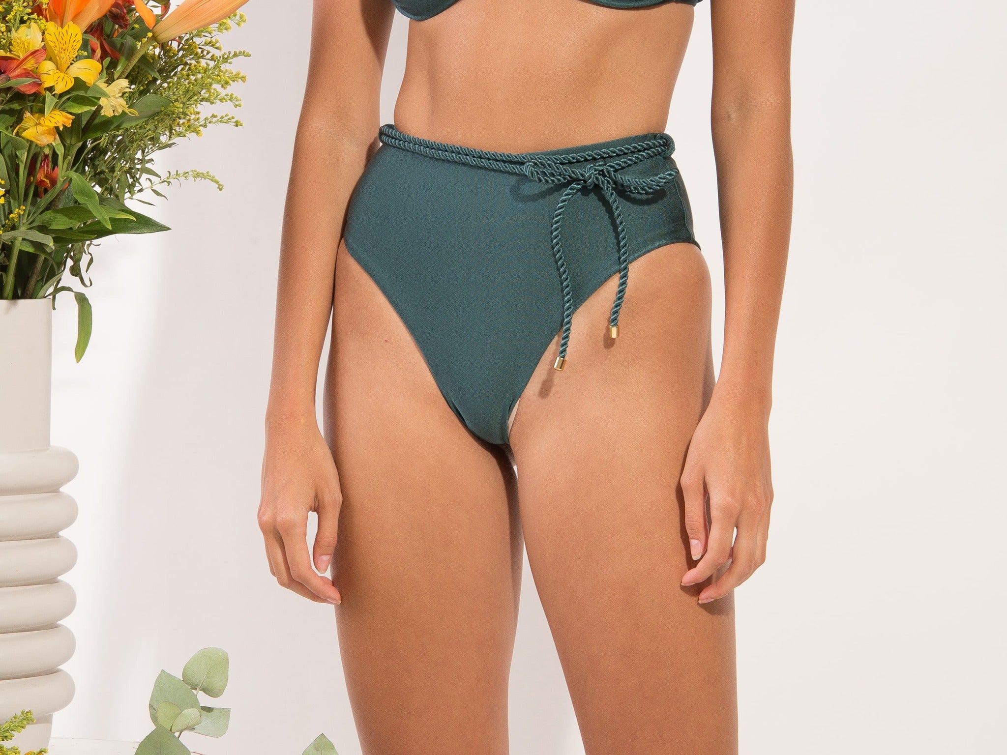 Model Front: Rio De Sol Bottom Bottom Palace Belted-High-Waist