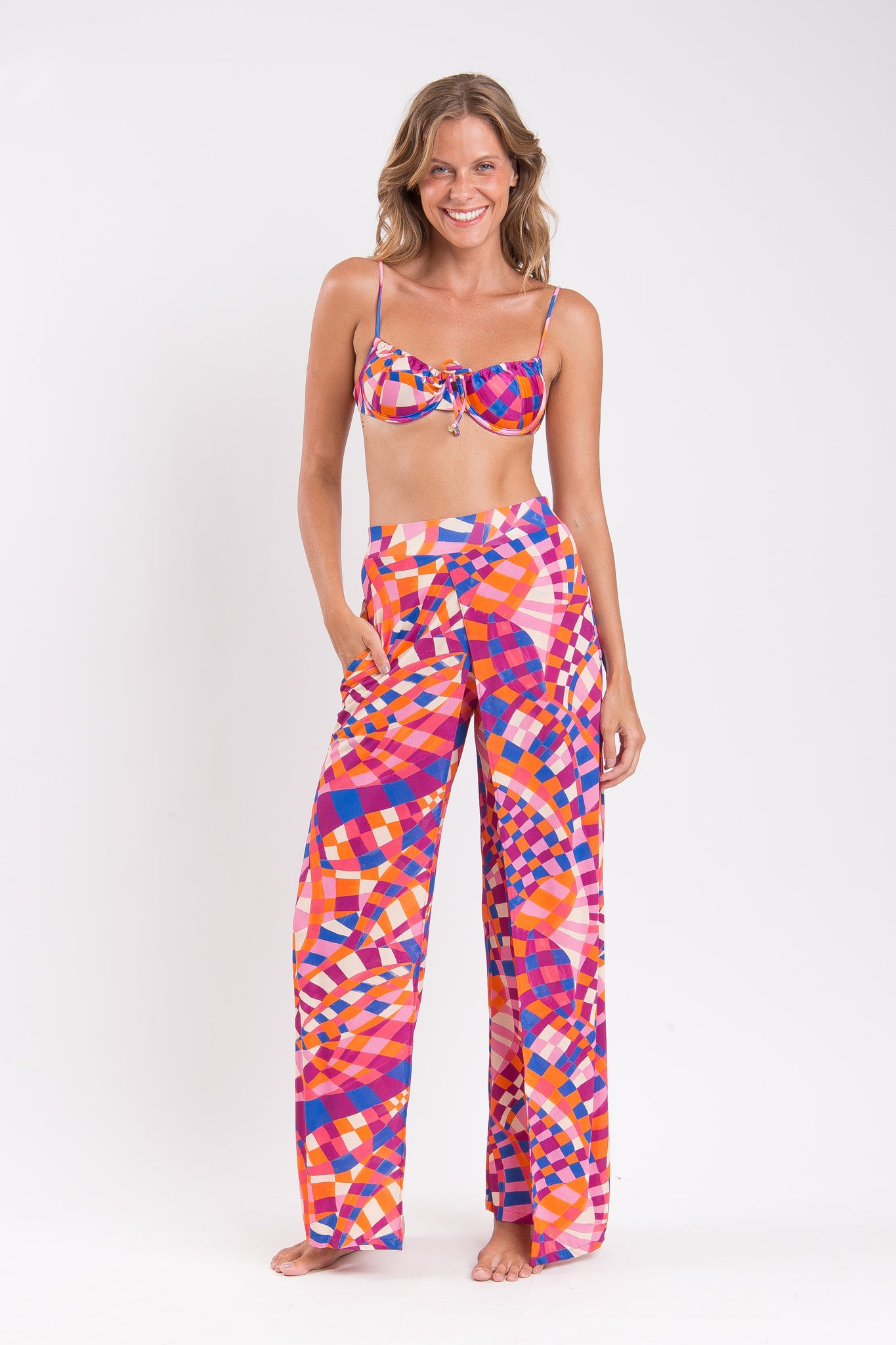 Model Front: Rio De Sol Beach Trousers Funny Wide Pants
