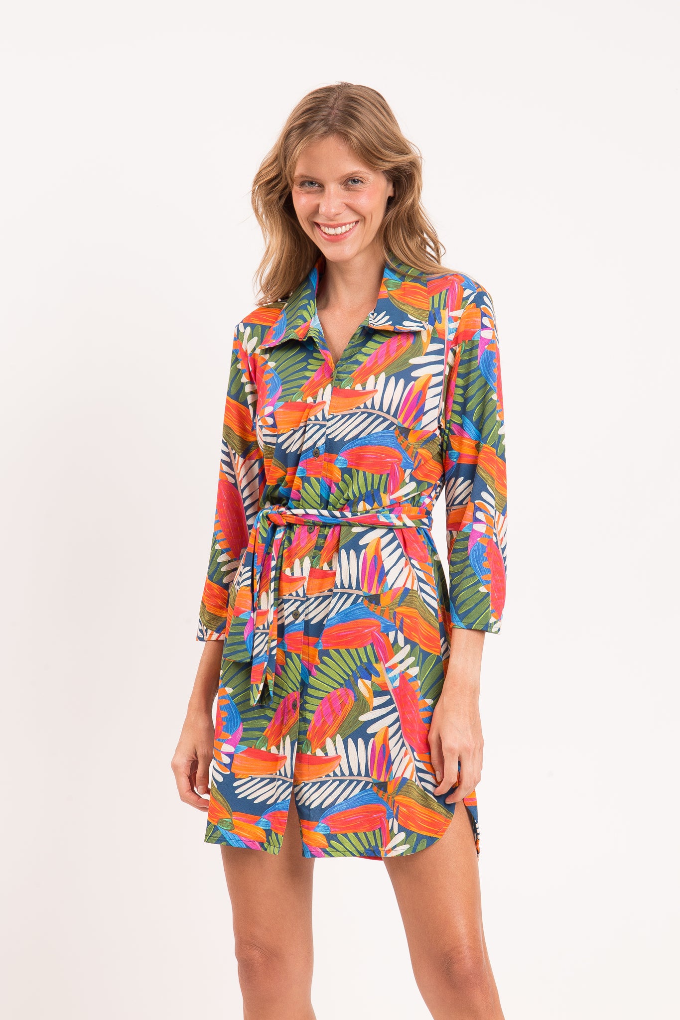 Image 04: Rio De Sol Shirtdress Jungle Chemise