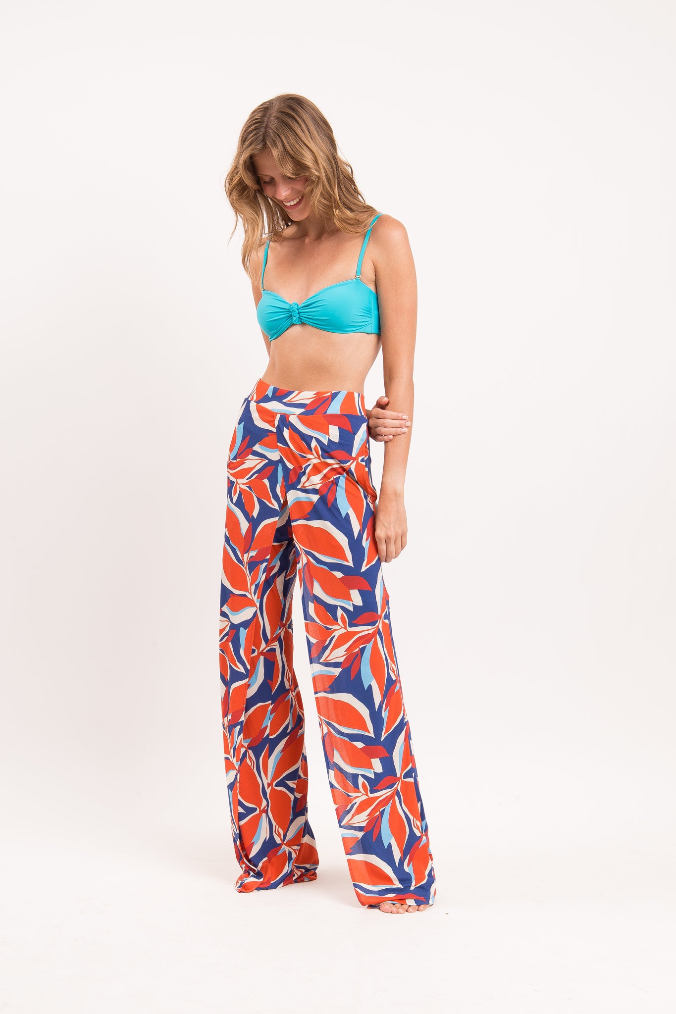 Image 04: Rio De Sol Beach Trousers Leaves Wide Pants