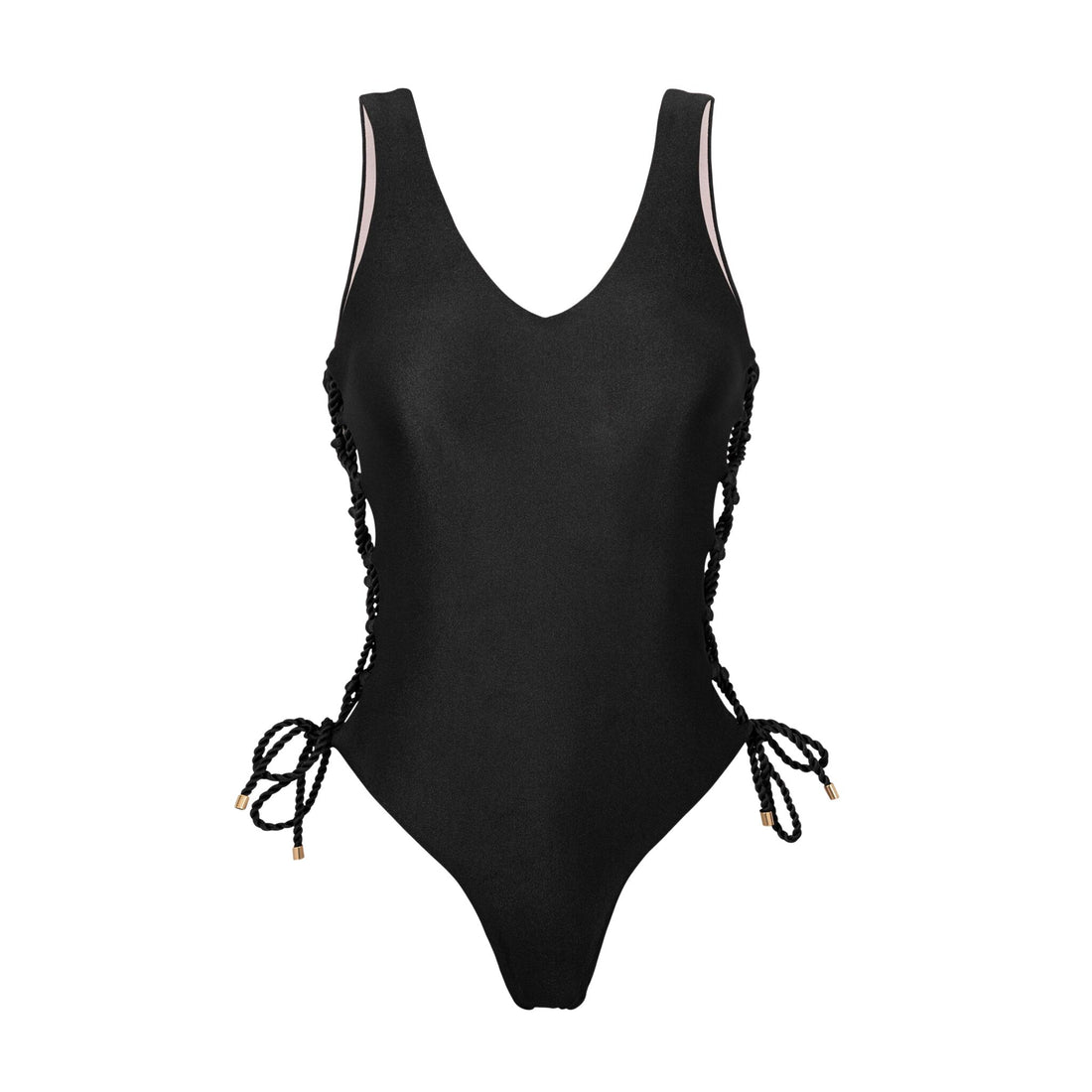 Product Front: Rio De Sol One-Piece Shimmer-Black Zoe