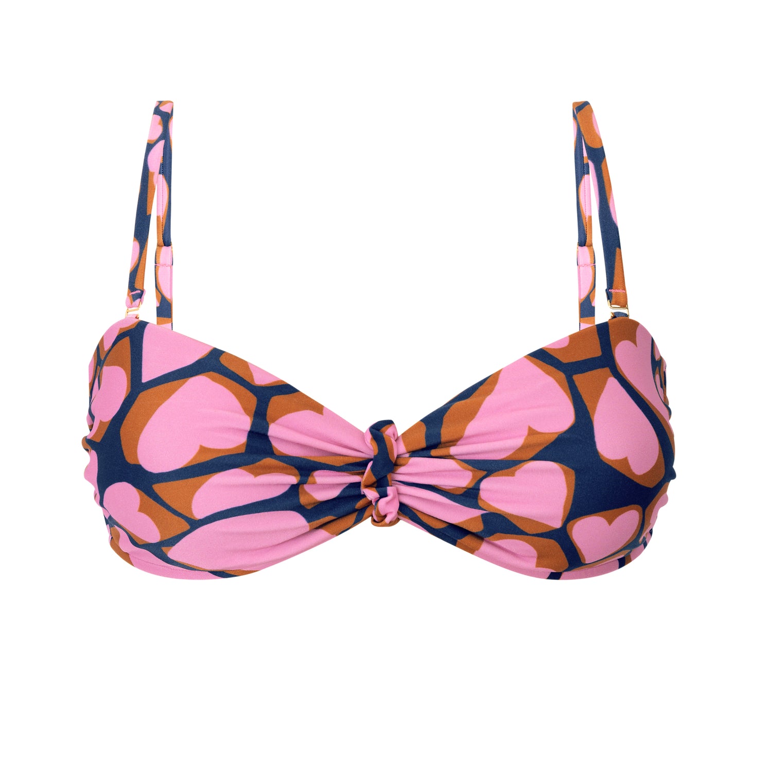 Product Front: Rio De Sol Top Top Amore-Pink Bandeau-Crispy