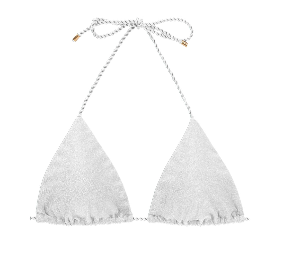 Product Front: Rio De Sol Top Top Shimmer-White Tri-Rope