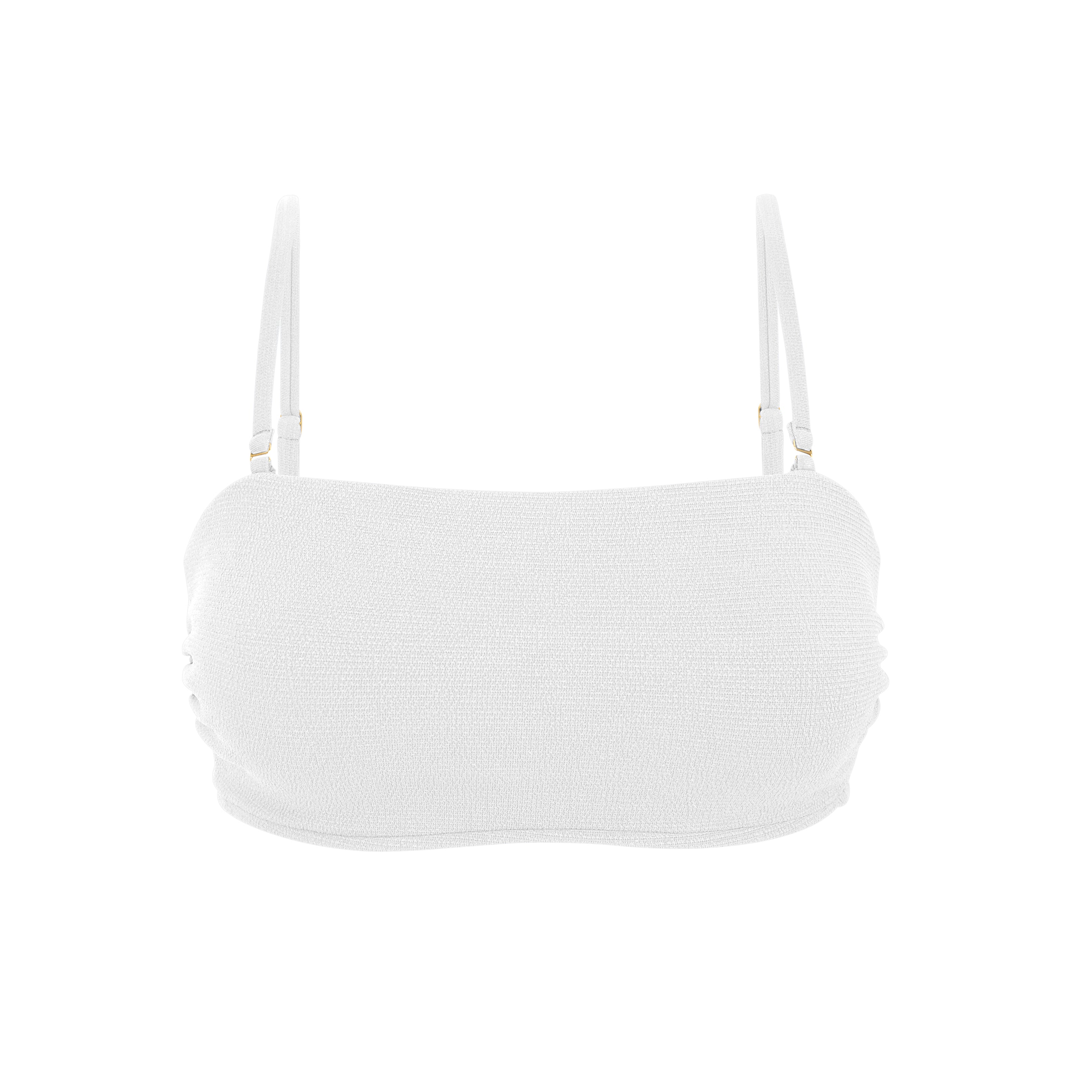Top Sand-White Bandeau-Reto