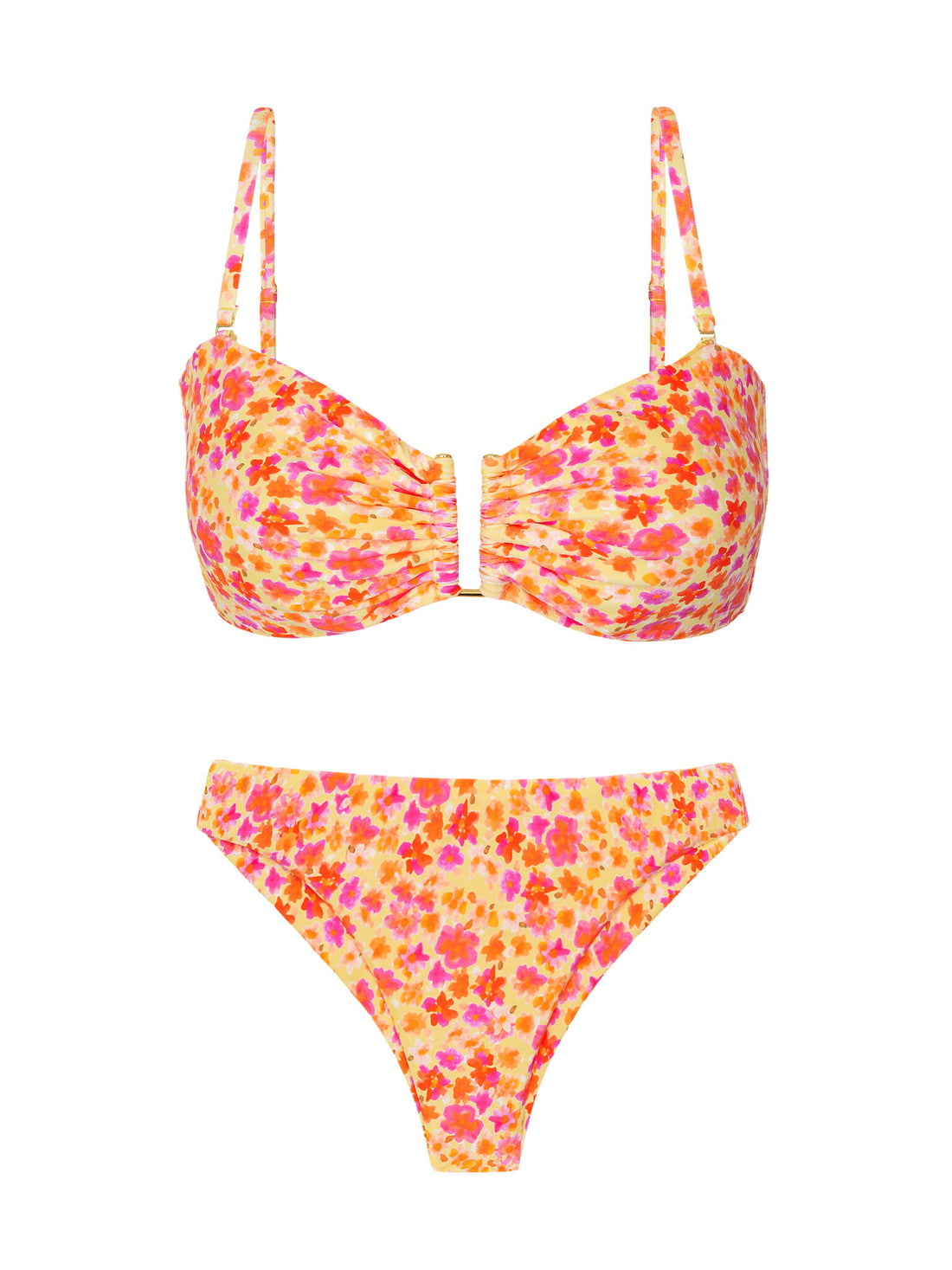 Product Front: Rio De Sol Two Piece Swimwear Set Ditsy-Butter Sara Nice