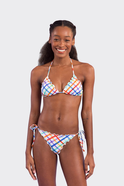 Model Front: Rio De Sol Two Piece Swimwear Set Square Frufru