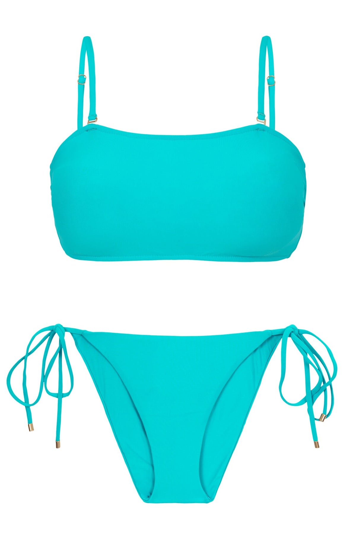 Product Front: Rio De Sol Two Piece Swimwear Set Jade Bandeau-Reto Ibiza-Comfy