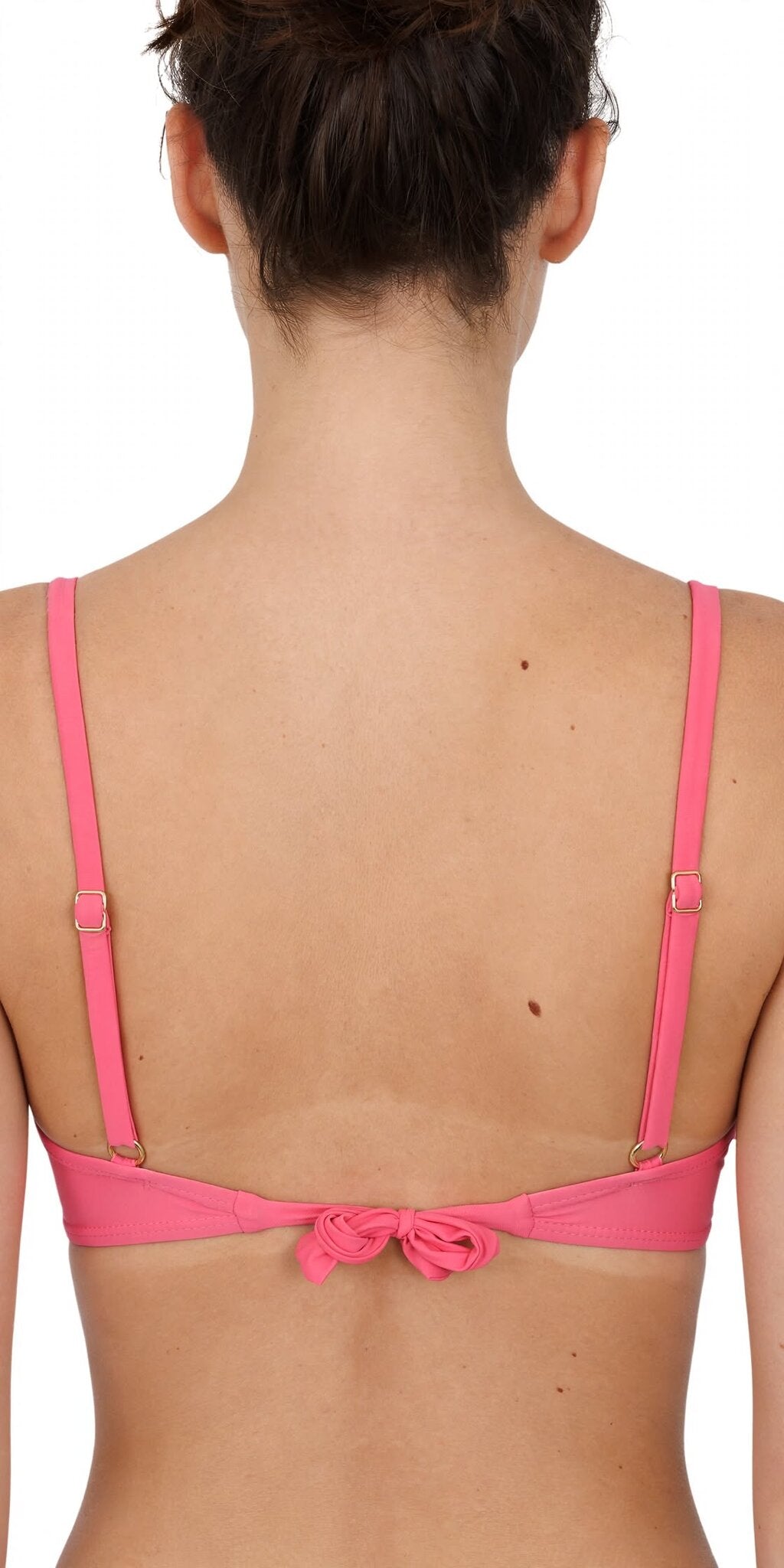 Model Back: La Playa Bikini Tops Top V Bar Pink