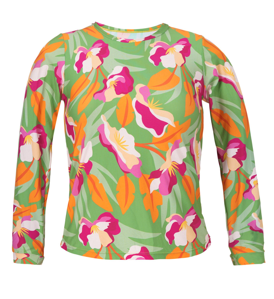 Product Front: Rio De Sol Bikini Tops Top Green-Bloom Rash-Guard