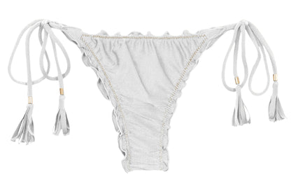 Product Front: Rio De Sol Bikini Bottoms Bottom Shimmer-White Frufru-Fio