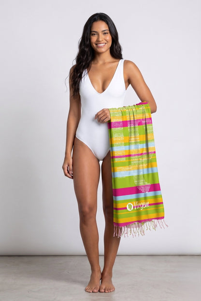 Model Front: Bali Blue Pareo Virgem