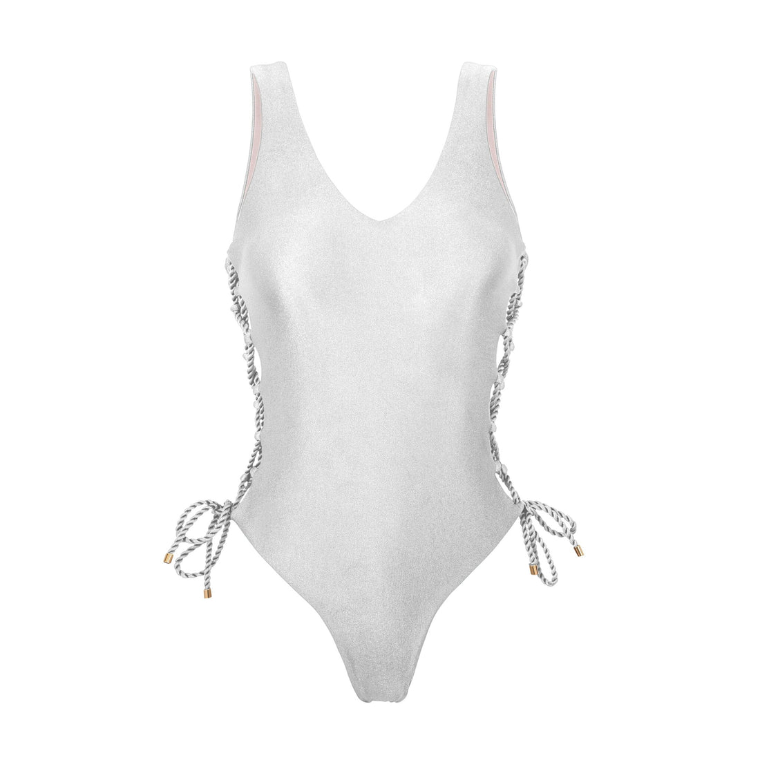 Product Front: Rio De Sol One Piece Swimsuits Shimmer-White Zoe
