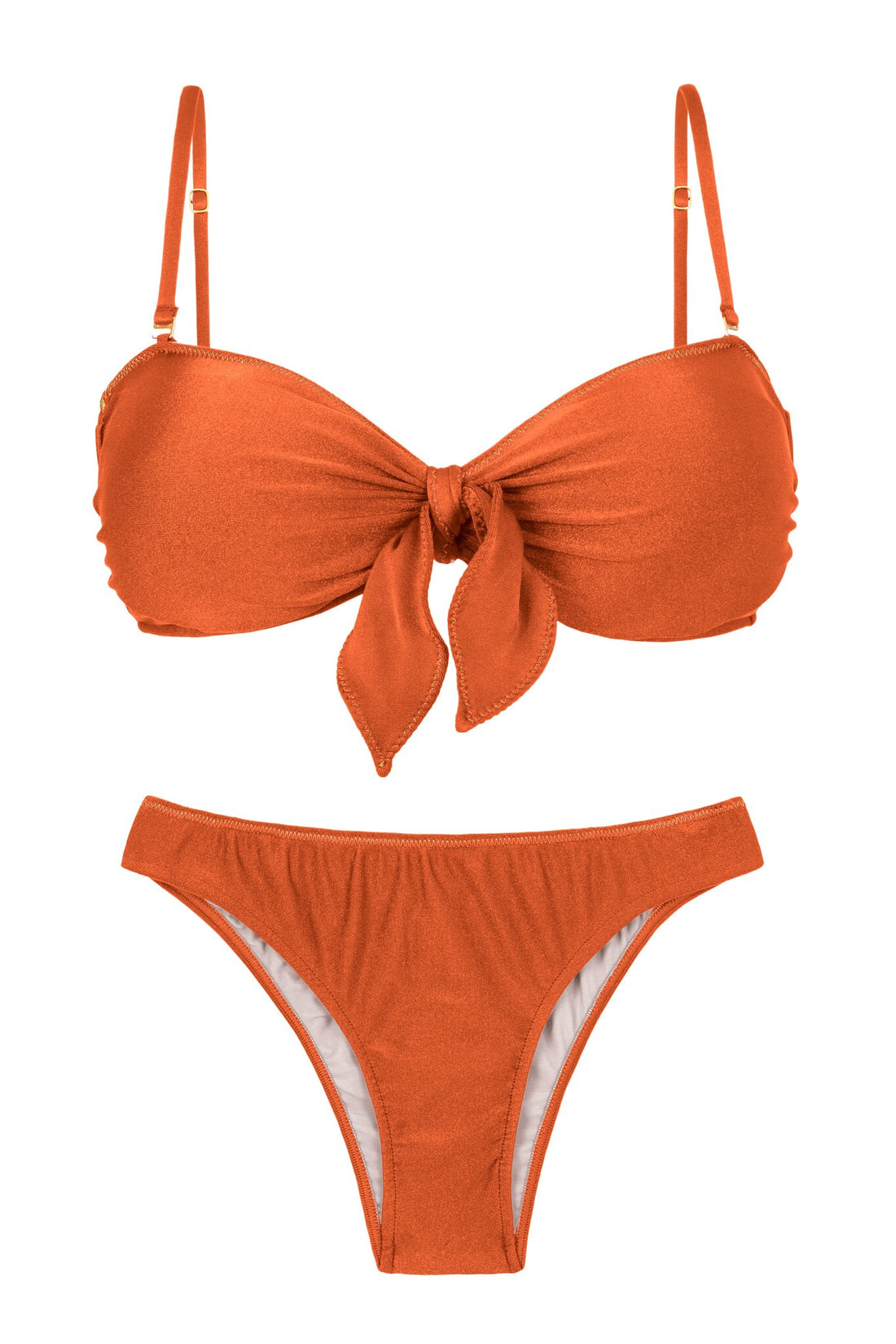 Product Front: Rio De Sol Two Piece Swimwear Set Paprica Bandeau-No Essential