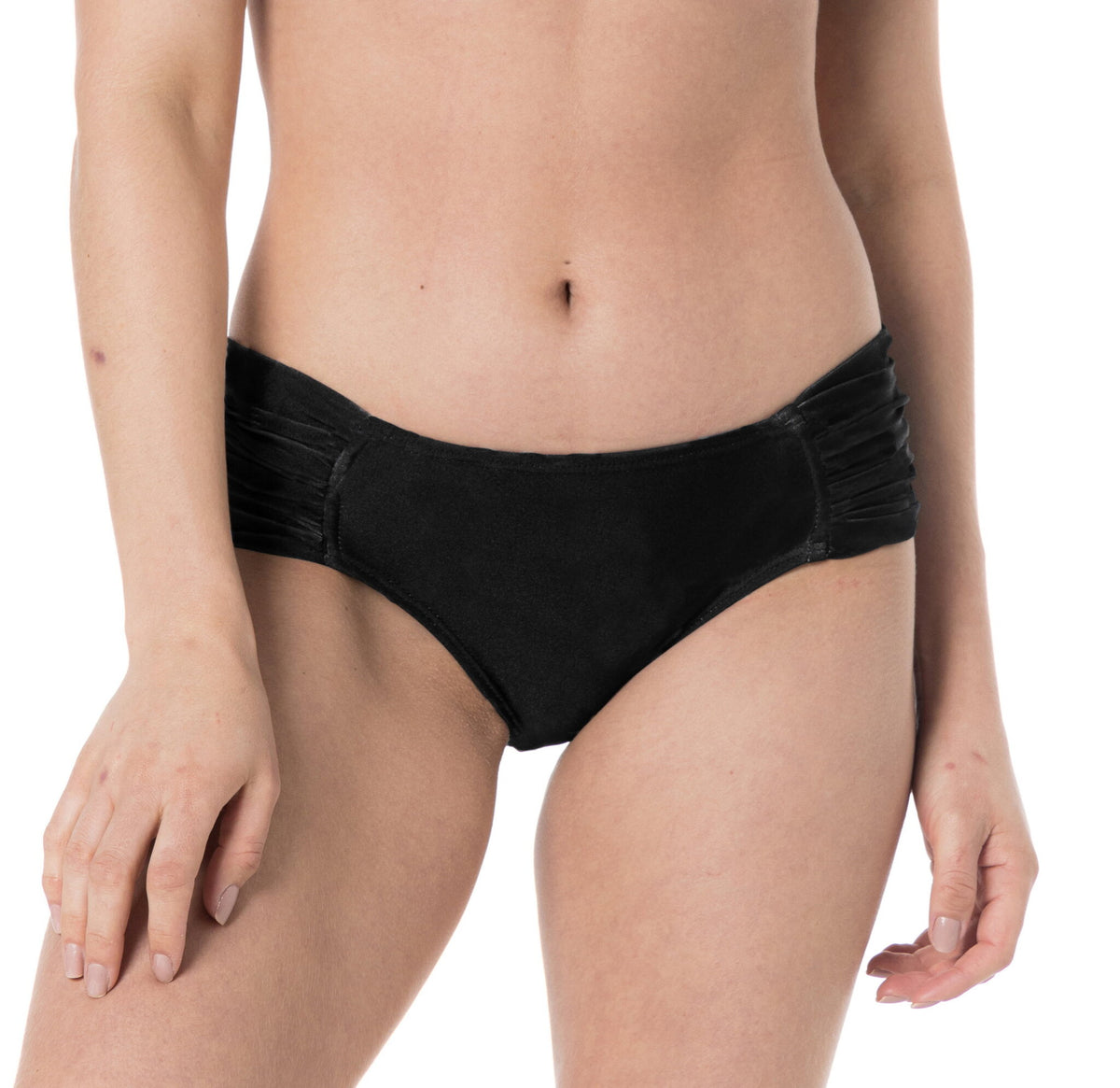 Gallery: Lua Morena Bikini Bottoms Bottom No Drapeada Media Liso Preto