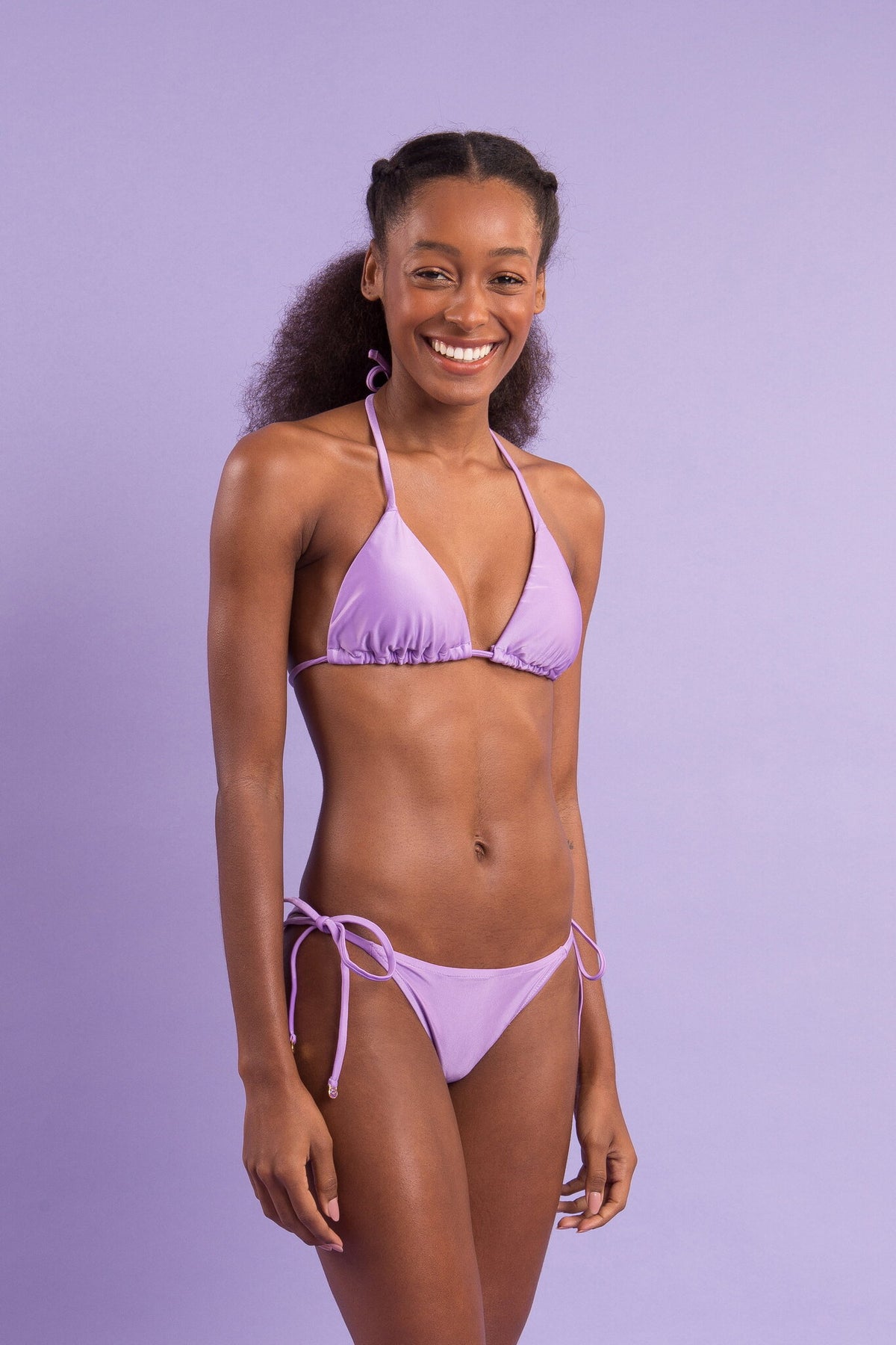 Image 09: Rio De Sol Two Piece Swimwear Set Orchid Tri-Inv Cheeky-Tie