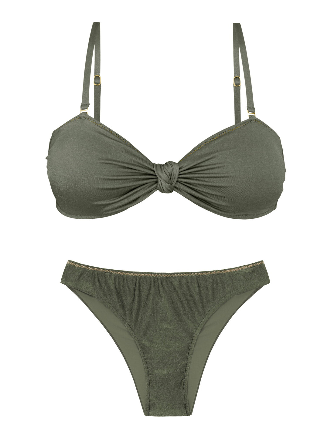 Product Front: Rio De Sol Two Piece Swimwear Set Croco Bandeau-Joy Essential